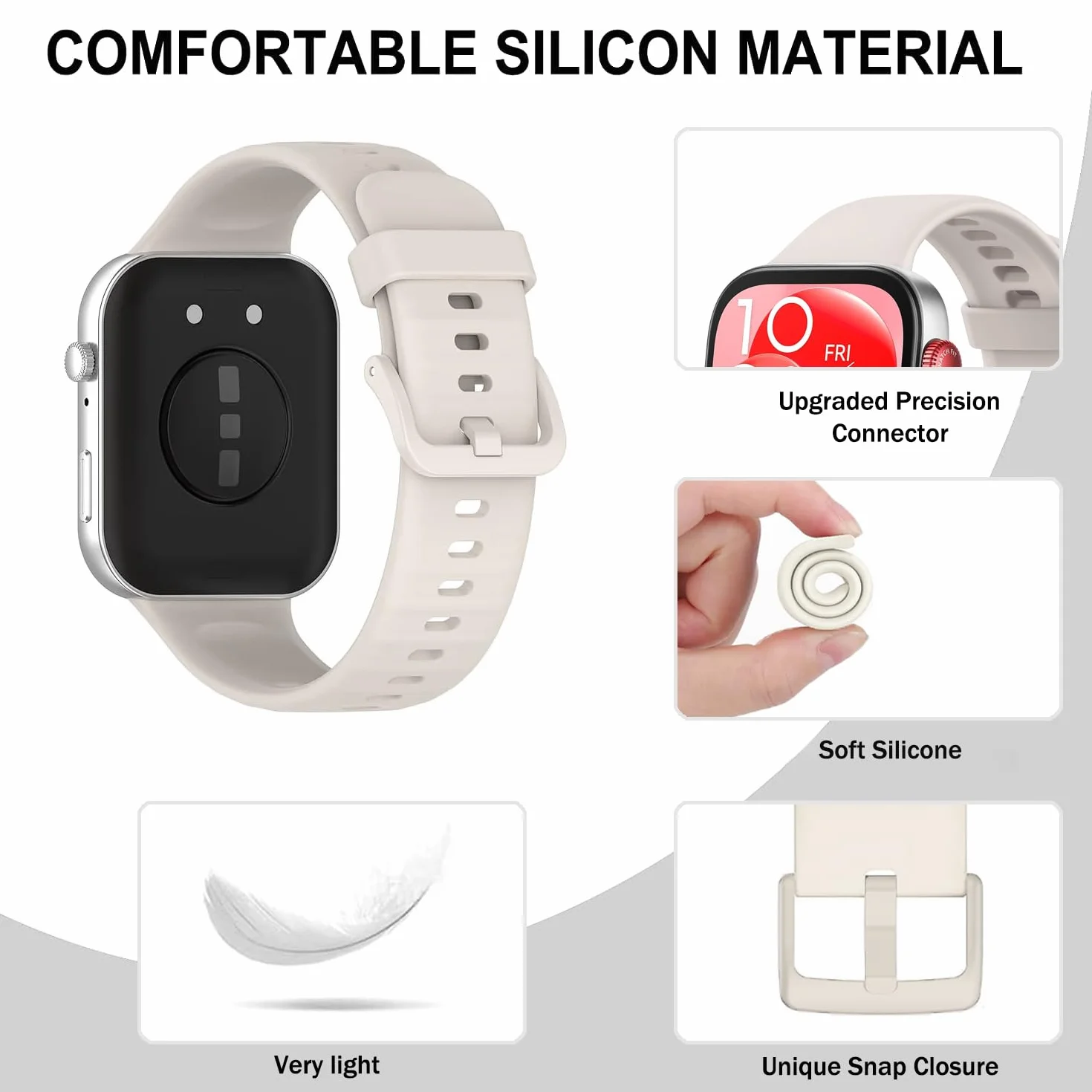 Pasek do Huawei Fit 3/4/4 Pro, miękki silikonowy