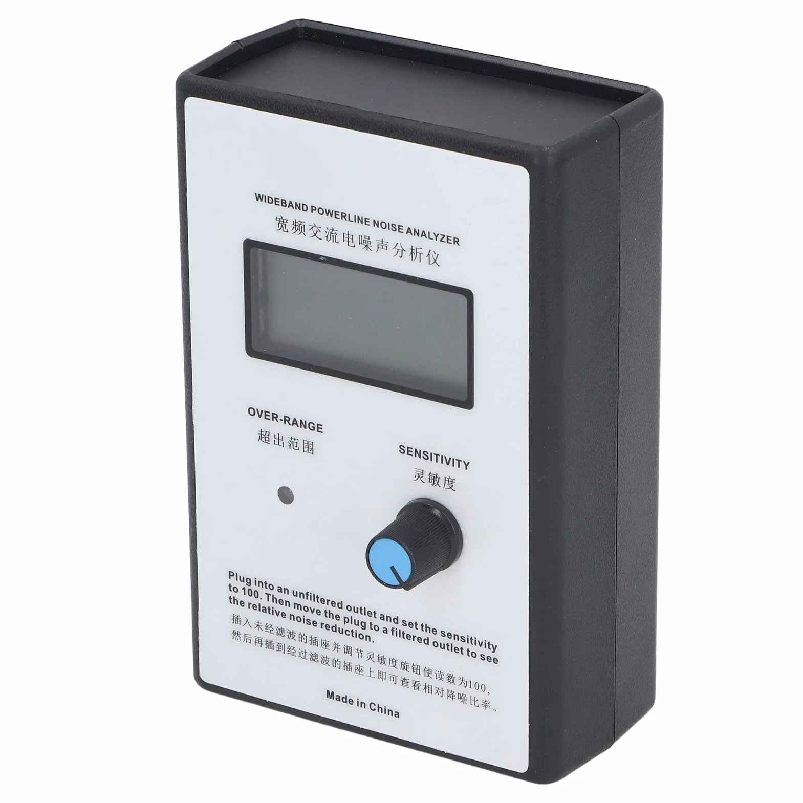 Analizator szumów w sieci miernik tętnienia wyświetlacz cyfrowy LCD Tester szumów Powerline szerokopasmowy analizator szumów AC EMI (wtyczka UE