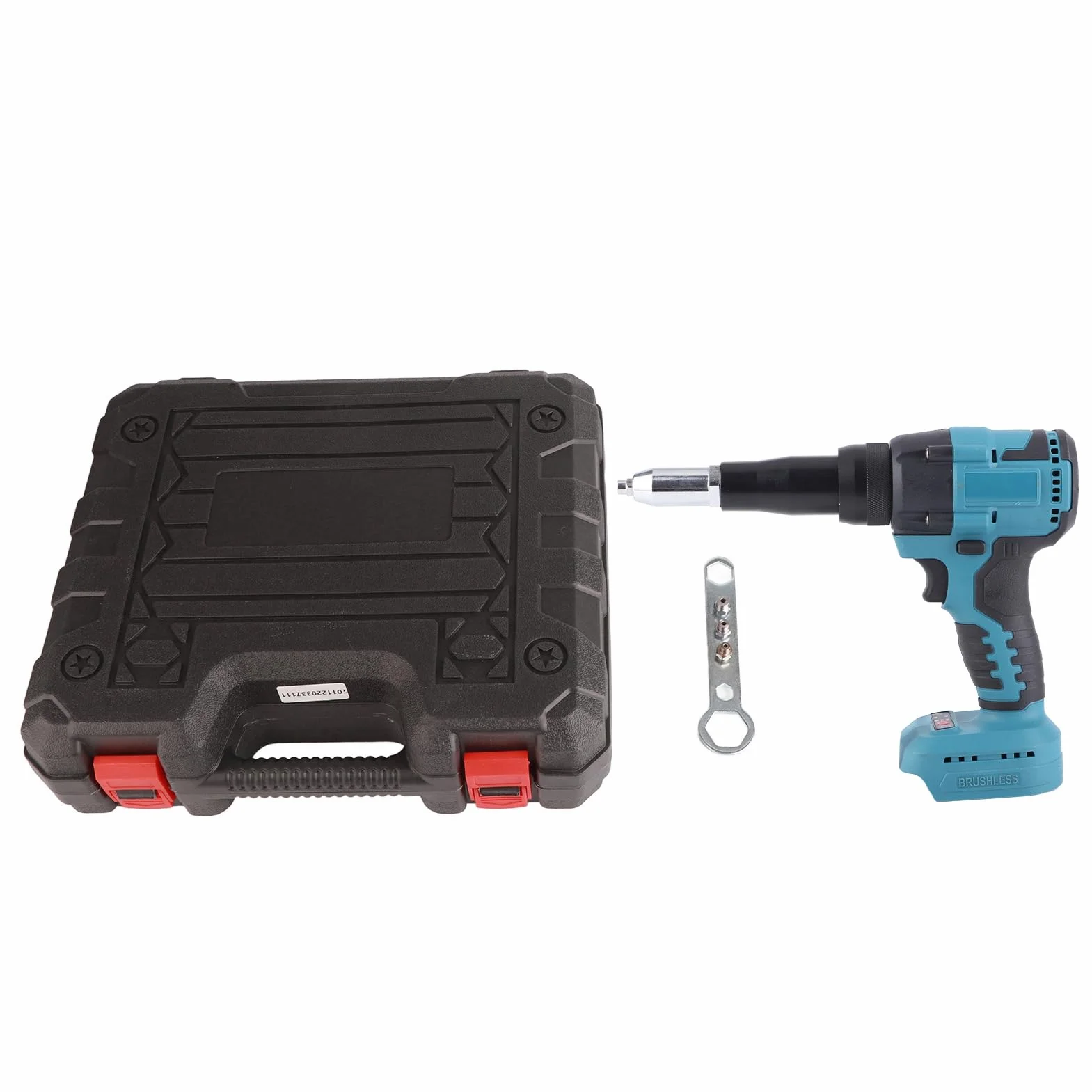 Bezszczotkowy Elektryczny Pistolet do Nitów, Elektryczny Pistolet do Nitów 18 V, Bezprzewodowy Bezszczotkowy Elektryczny Pistolet do Nitów LED Automatyczne Narzędzie Ręczne do