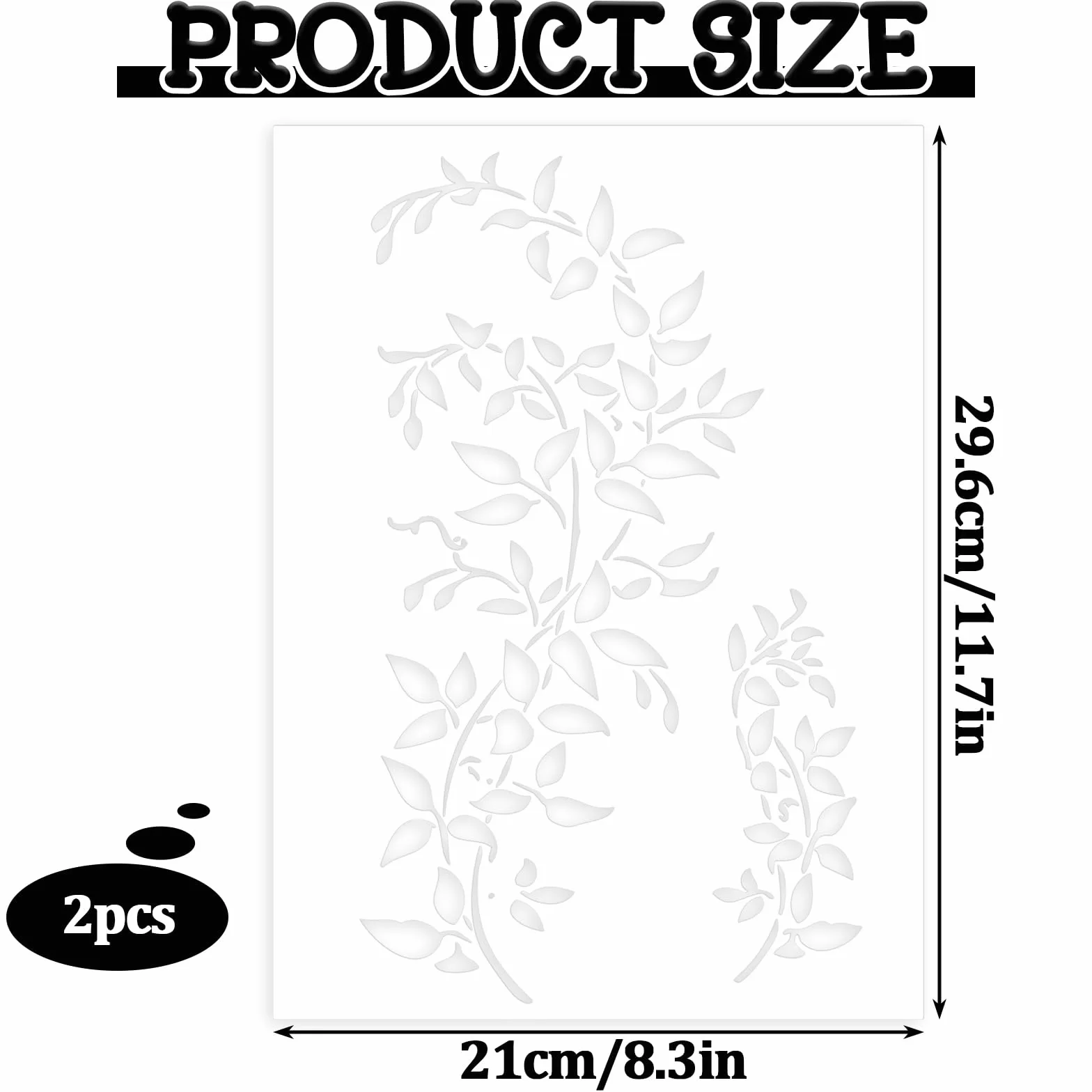 2 duże szablony do malowania kwiatów, 30 x 21 cm, rozmiar A4, wielokrotnego użytku, tworzywo sztuczne, szablony ścienne, szablon do rysowania mebli, płótna, dekoracja domu
