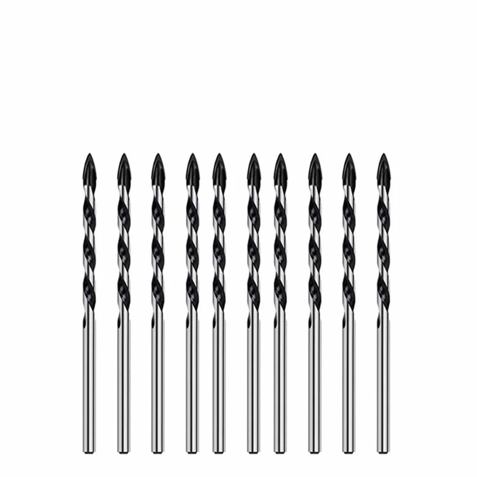 3-12mm trójkątne wiertła ze stopu metali ze stali wolframowej do porcelanowa płytka ceramiczna, beton, cegła, szkło, plastik i drewno, 10p 5mm