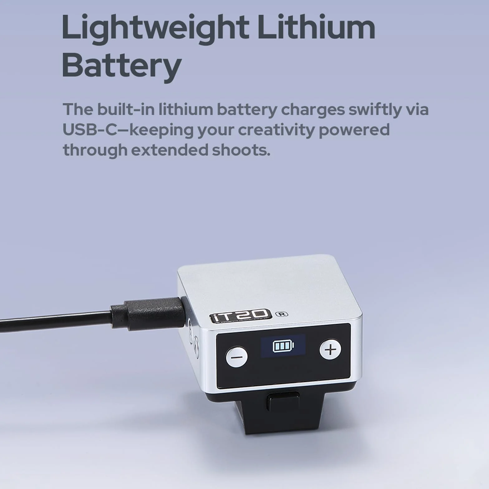 Godox iT20-R TTL mini lampa błyskowa do Ricoh GR III z dyfuzorem, kompatybilna z P-TTL, USB-C