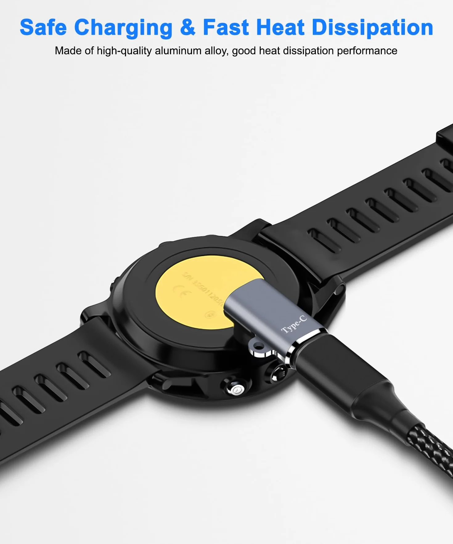 Adapter do ładowania Garmin Fenix 7, 7S, 7X, 6, 6S, 6X, USB-C żeński na męski