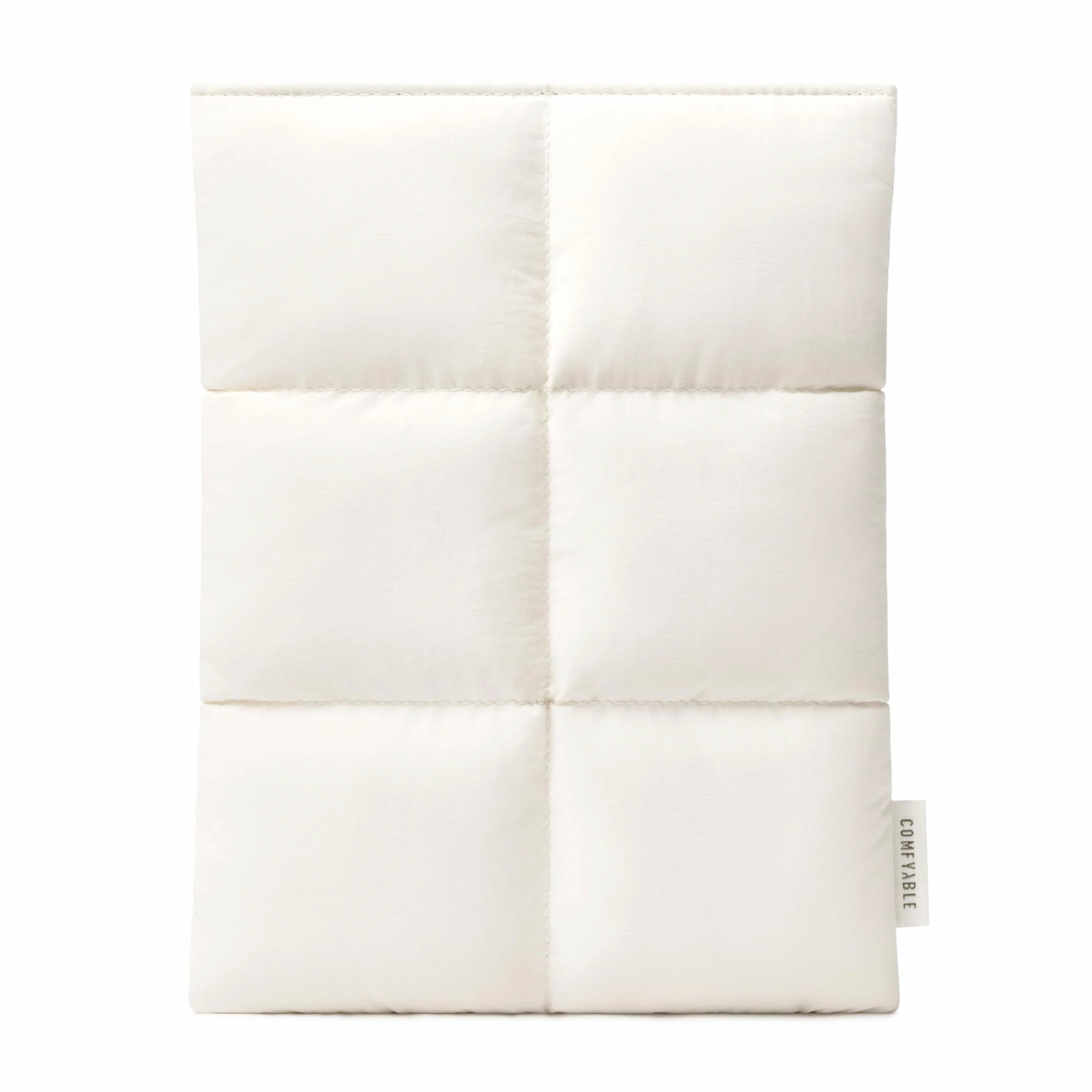 Comfyable Puffy etui na tablet 9-11 cali kompatybilne z 11 cali iPad Pro M5, iPad Air M4 2026 z Magic Keyboard, pionowa pikowana torba puffer na tablet dla kobiet i mężczyzn, ryżowa biel
