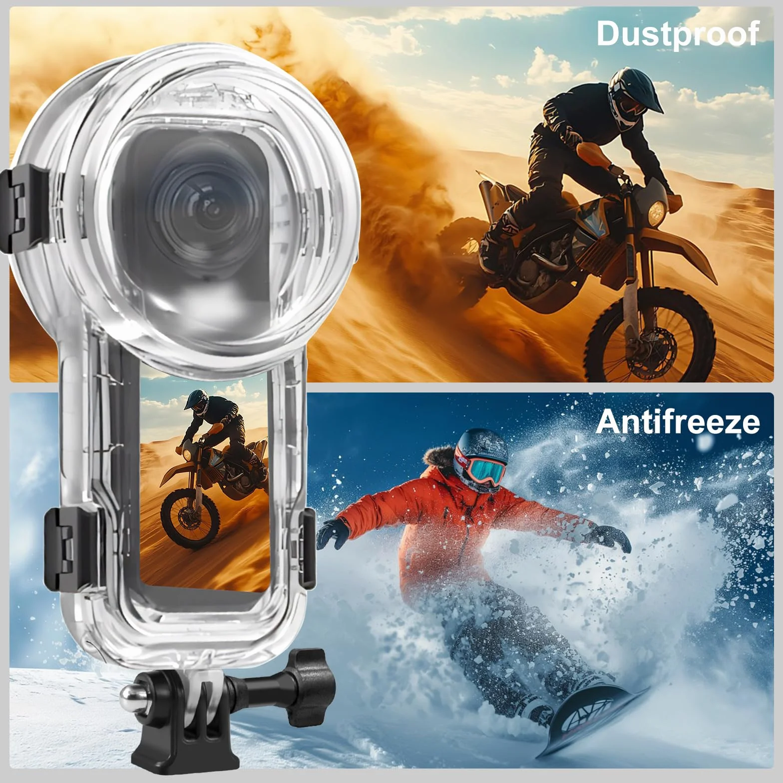 PULUZ Wodoodporny futerał do nurkowania dla Insta360 X5, etui ochronne Shell 360 stopni
