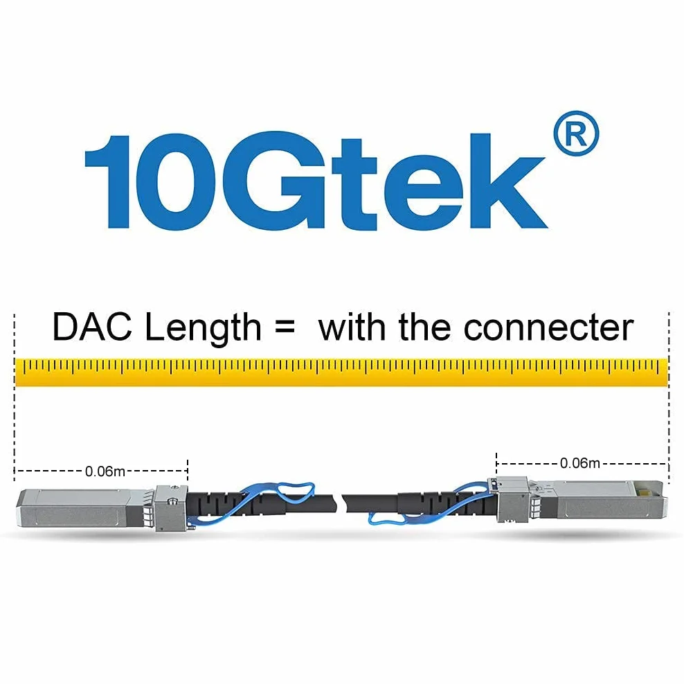[2 Pack] SFP+ DAC Twinax Cable 2-Meter(6.5ft), 10G SFP+ to SFP+ Direct Attach Copper Patch Passive Cable for Cisco SFP-H10GB-CU2M, Ubiquiti UniFi, TP-Link, Netgear, D-Link, Zyxel, Mikrotik and More