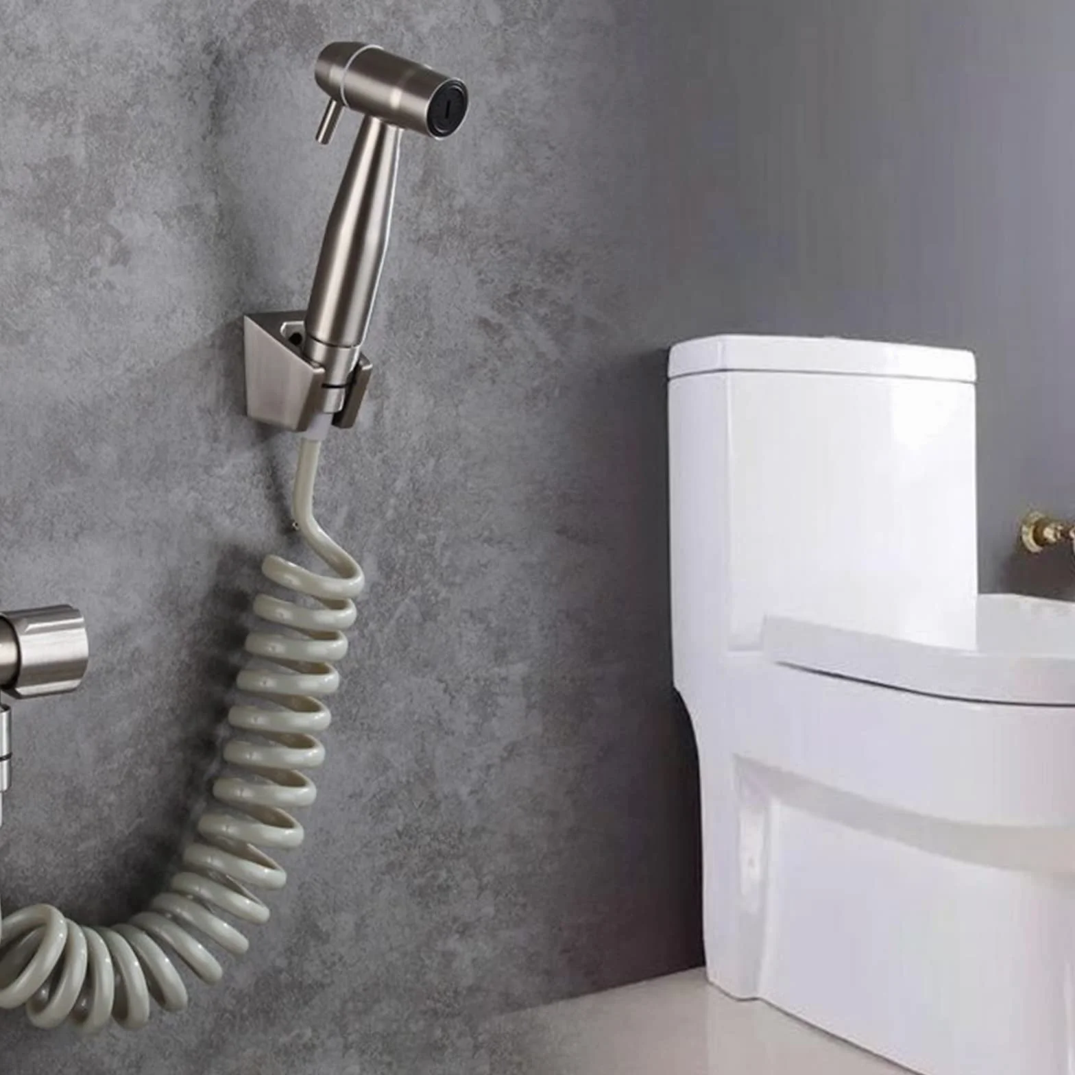 Ręczny opryskiwacz bidetowy do toalety, bidet do toalety, ręczny bidet ze stali nierdzewnej, dysza prysznicowa, pistolet natryskowy, dysza, prysznic oszczędzający wodę