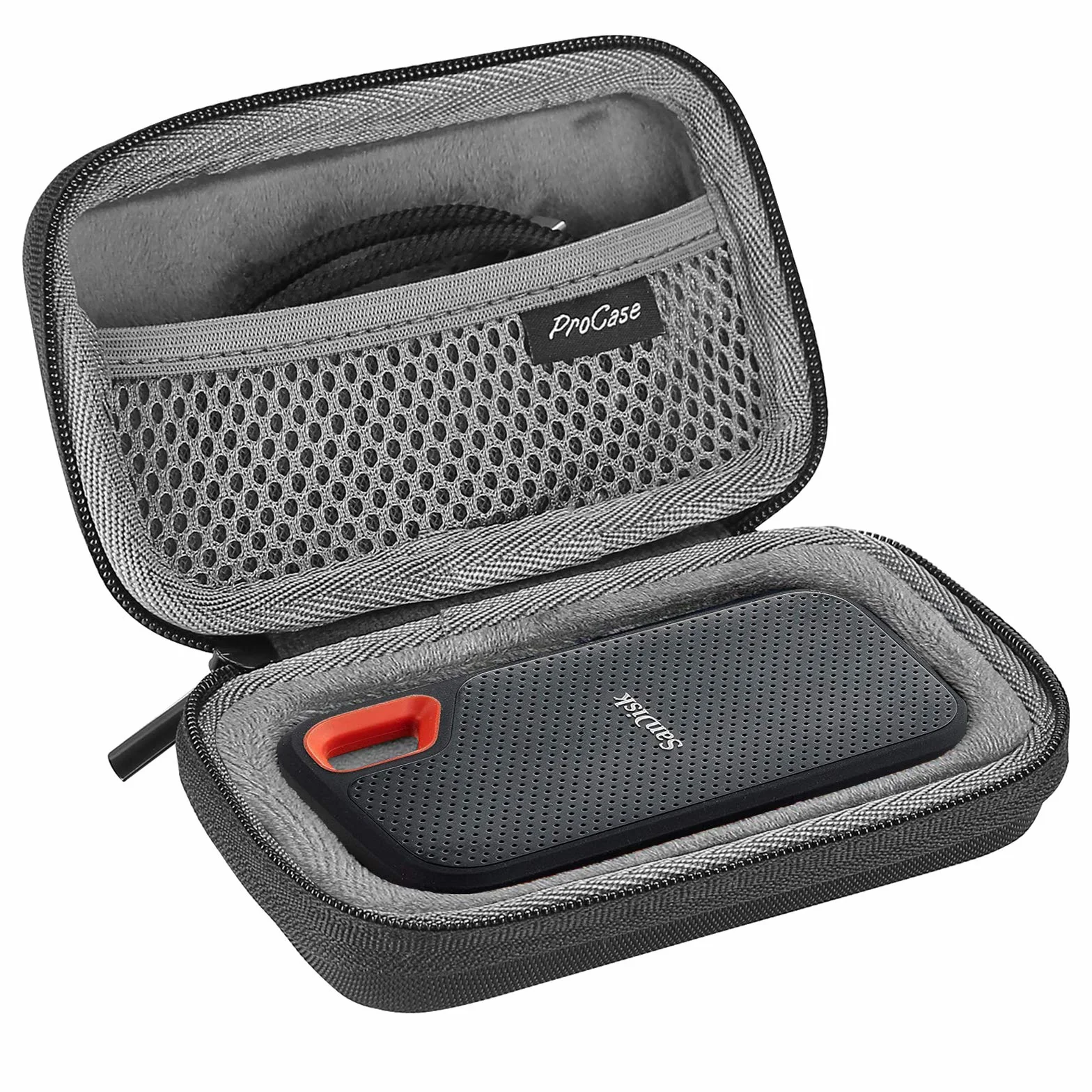 ProCase Twarde etui podróżne do SanDisk Extreme SSD 1TB 2TB 500GB 250GB, czarne