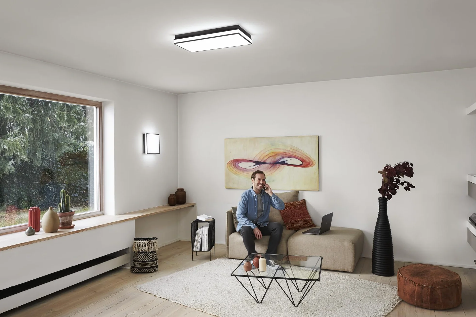 LEDVANCE Oprawa oświetleniowa: for sufit, DECORATIVE CEILING WITH WIFI TECHNOLOGY / 42 W, 220…240 V, kąt rozsyłu światła: 110°, Program Tunable White, 3000…6500 K, materiał: steel, IP20