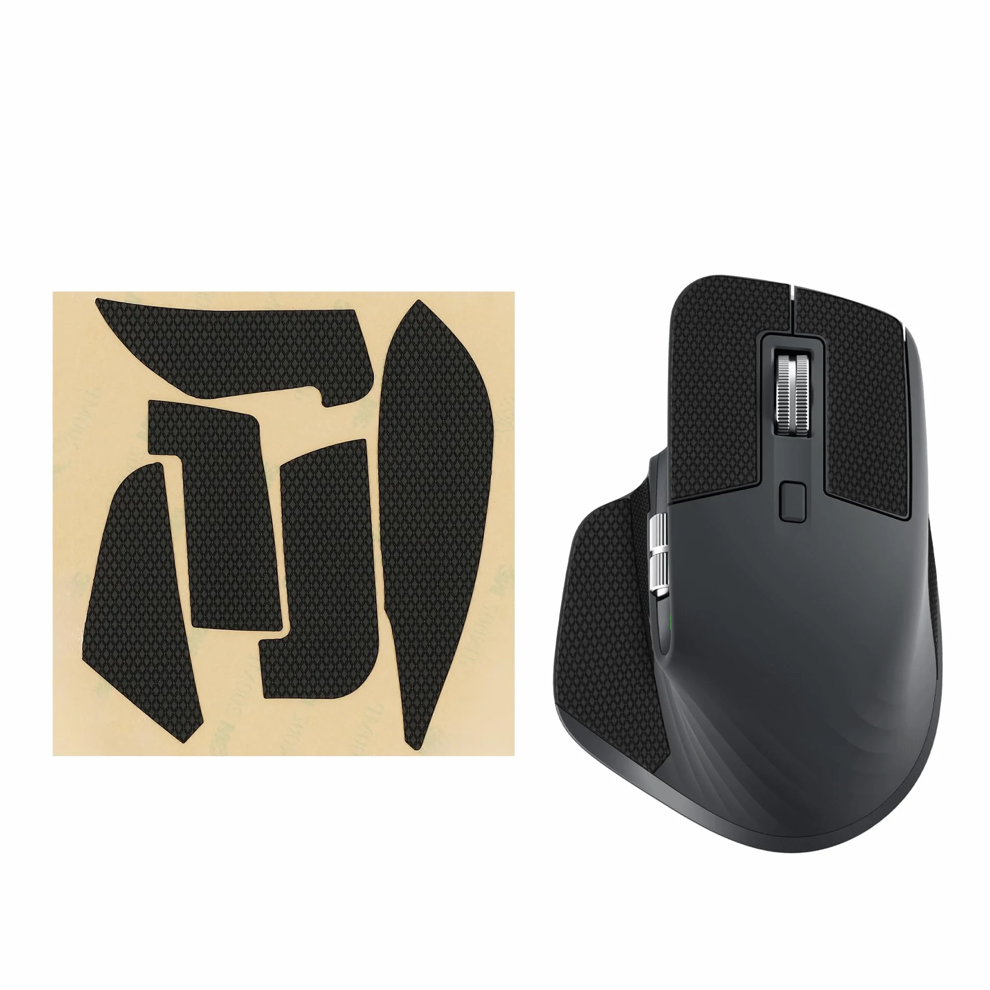 kwmobile Podkładki antypoślizgowe kompatybilne z Logitech MX Master 3S - PU Leather Gaming Grip Stickers - Black