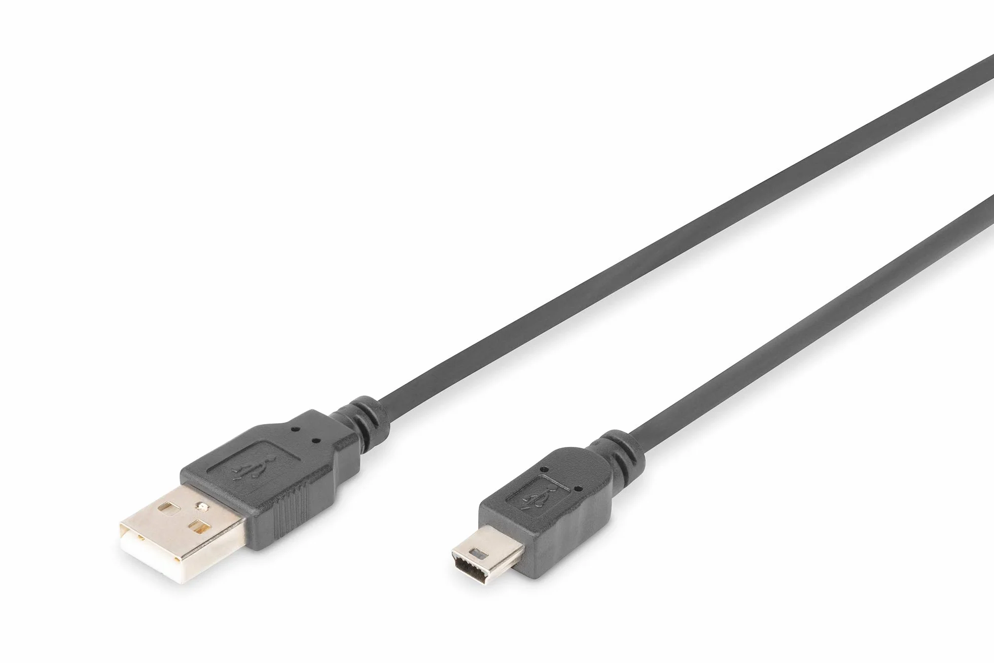 DIGITUS Kabel USB 2.0 1 m USB A do Mini B 5 pinów 480 Mb/s Czarny