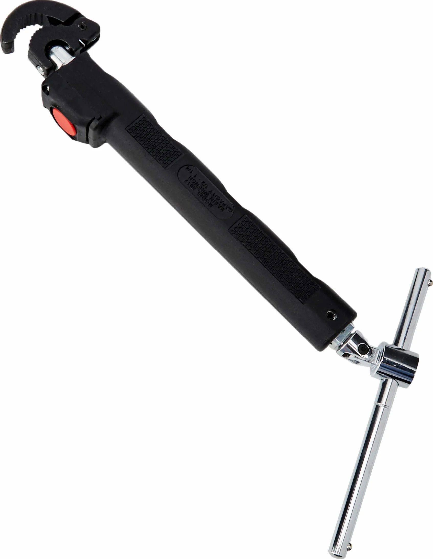 RIDGID 46753 model 2017 teleskopowy klucz umywalkowy z oświetleniem LED, regulowany klucz umywalkowy 25 cm do 43 cm