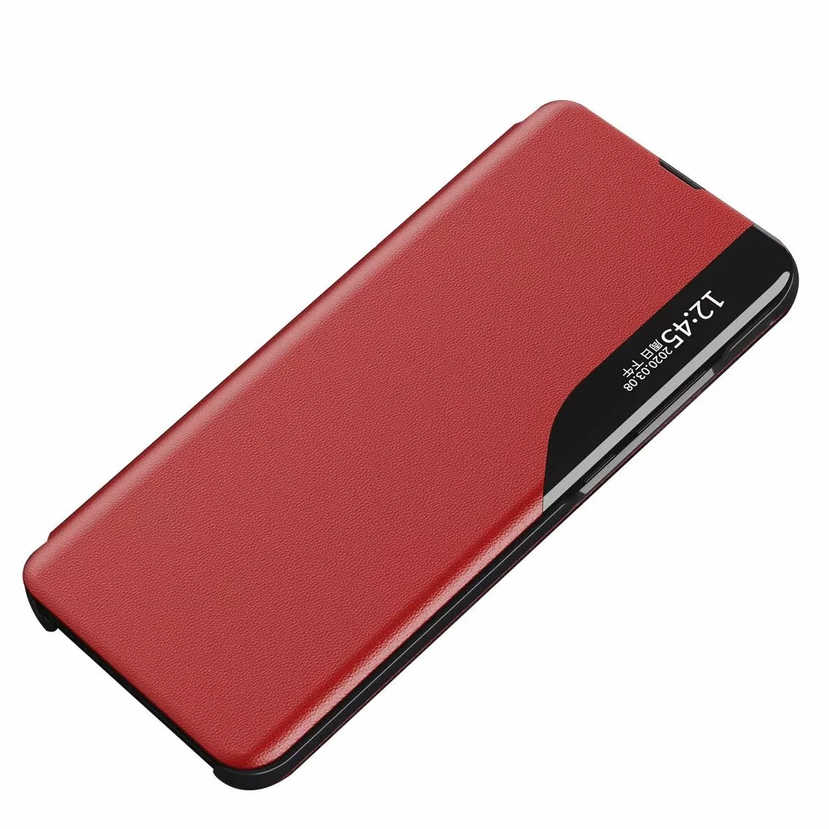 EASSGU Skórzane etui do Redmi Note 14 Pro + 5G / Redmi Note 14 ProPlus 5G (6,67" cala), z klapką, ze skóry PU, etui na telefon komórkowy, odporne na zarysowania, uderzenia, czerwone
