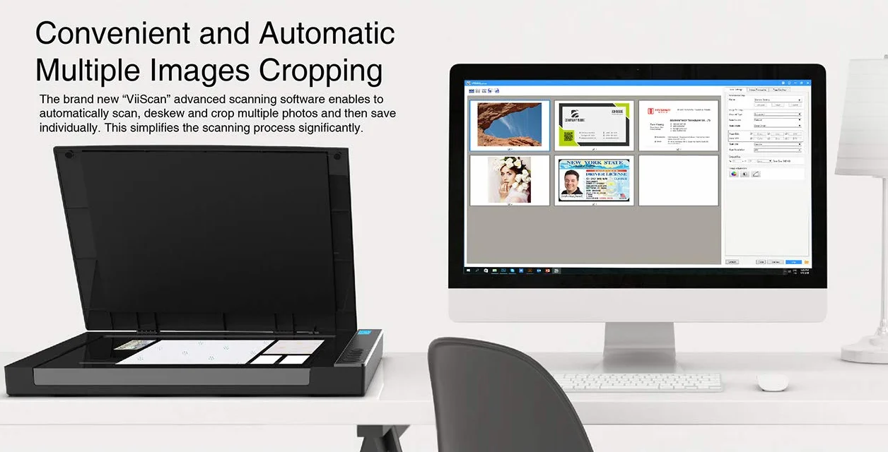 Viisan VF3120, skaner płaski Din-A3. Maksymalna rozdzielczość 1200 x 1200 DPI. wraz z oprogramowaniem ViiScan dla Windows. Sterownik oprogramowania Mac