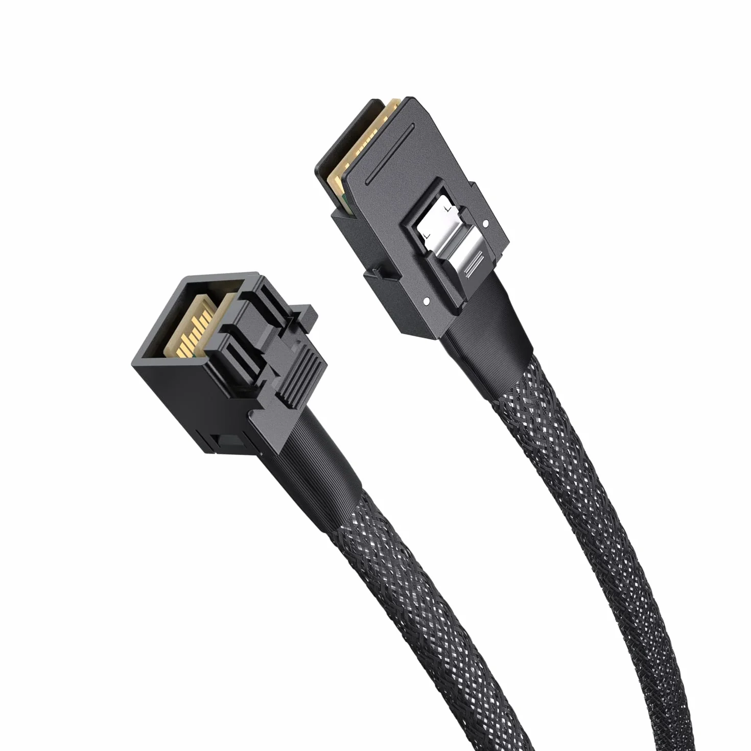 ipolex Mini SAS HD SFF-8643 do Mini SAS SFF-8087 kabel wewnętrzny 0,8m 2-pak