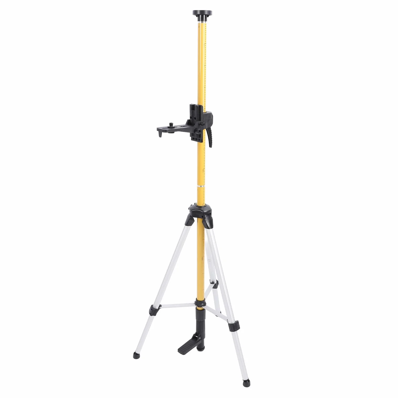 Lase r drążek teleskopowy, statyw Lase r z gwintem zewnętrznym 1/4-20 i adapterem gwintowanym 5/8-11, uchwyt laserowy do lasera obrotowego i lasera liniowego, regulowany drążek montażowy