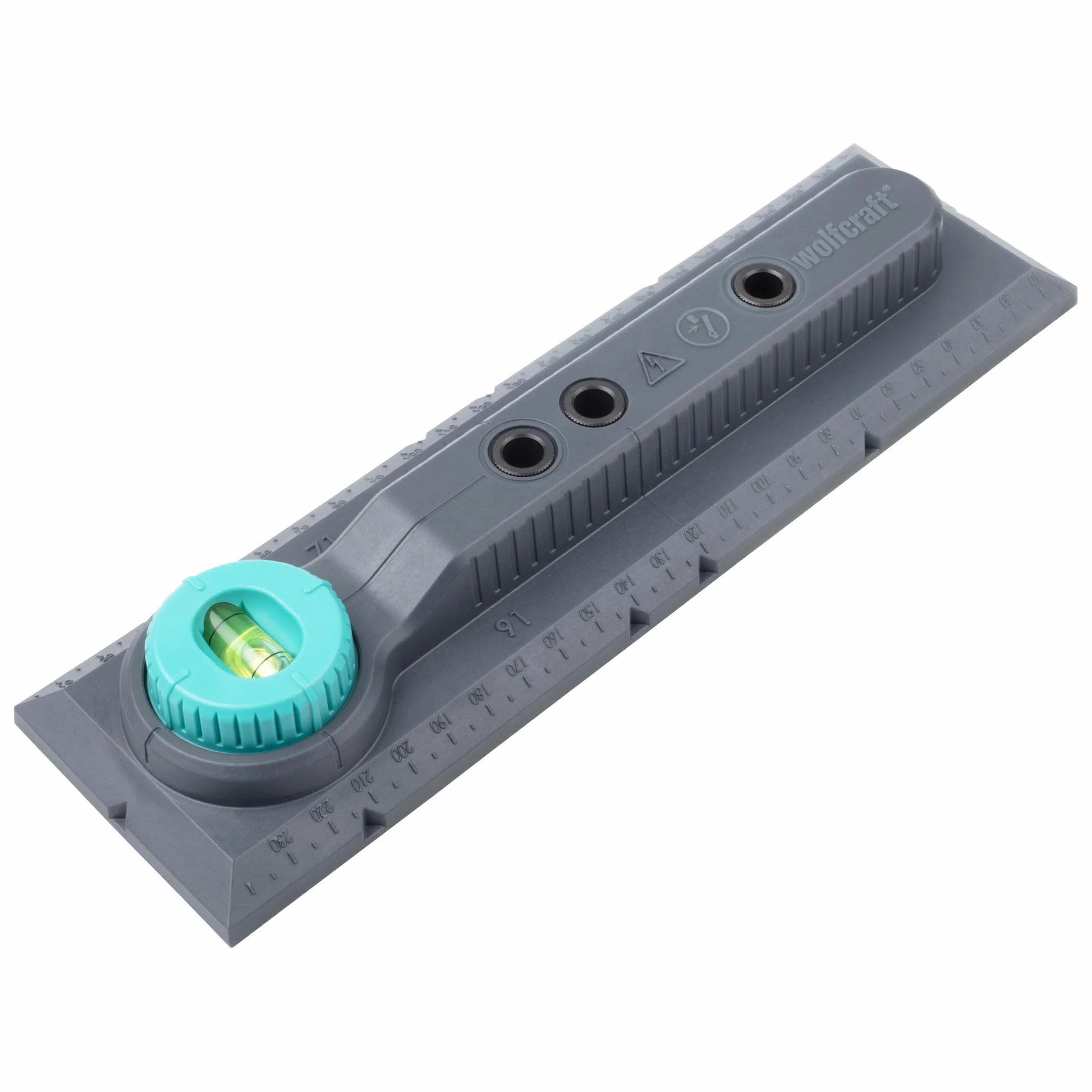 wolfcraft Drill-Jig "Elektro" I 5976000 I szablon do oznaczania, wyrównywania i wiercenia do instalacji przełączników i gniazd w murze