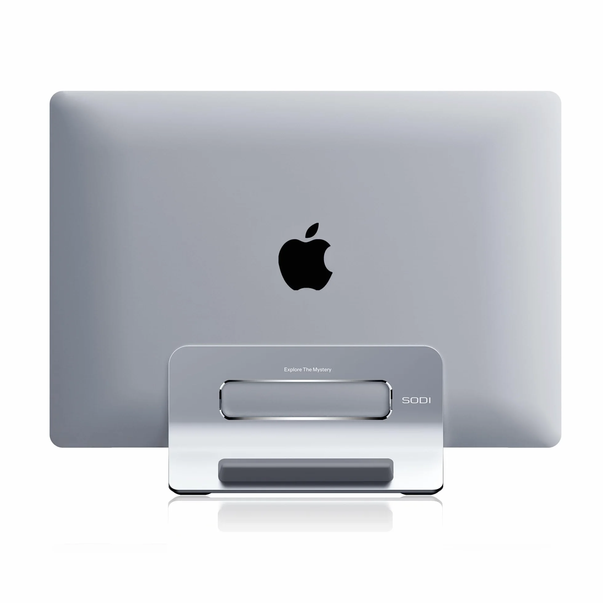 SODI Pionowy Stojak na Laptop z Automatyczną Blokadą Grawitacyjną, Aluminiowy Stojak do MacBooka i Laptopów