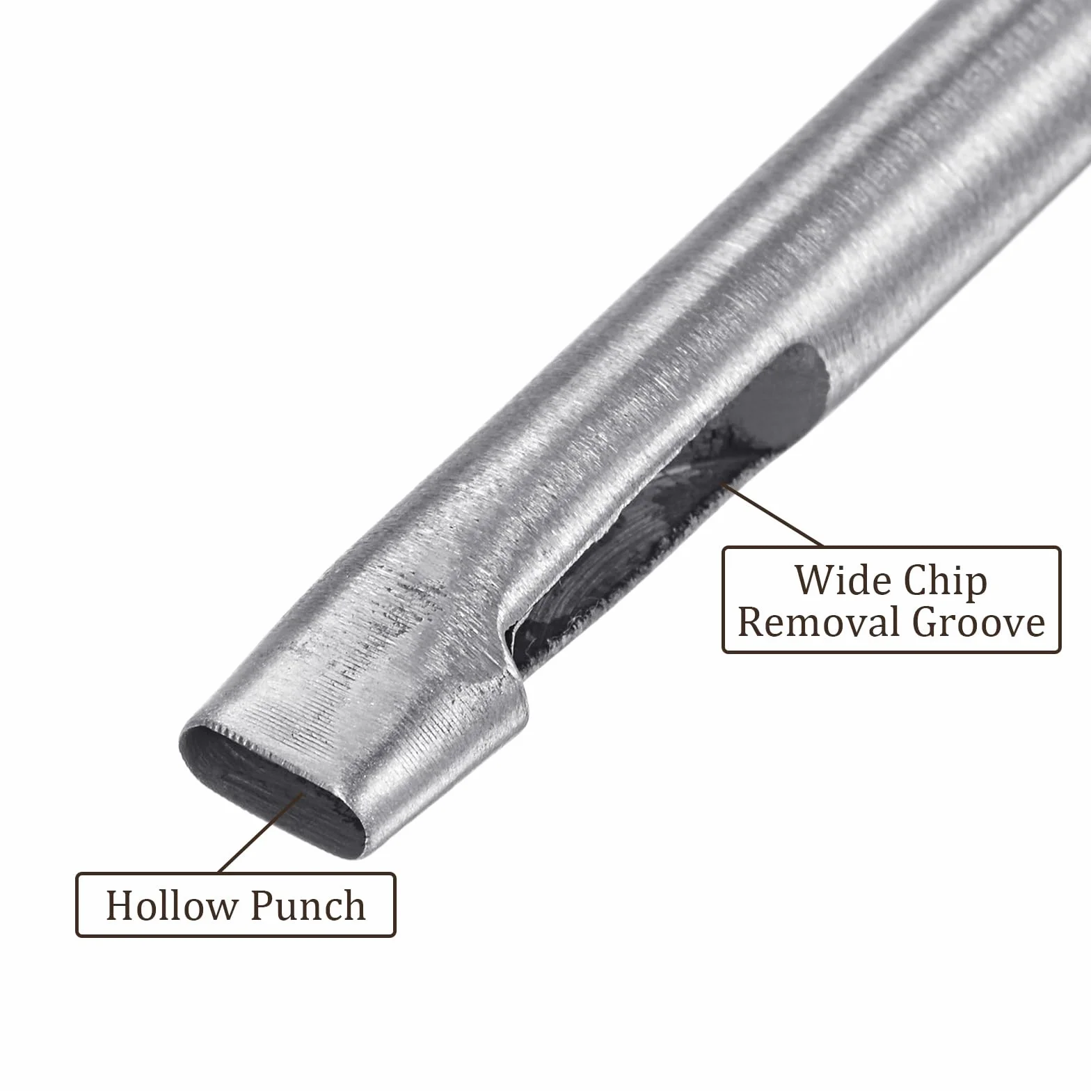 Owalna skóra dziurkacz - [3 x 8 mm] Płaski stempel stal 45 # narzędzie do cięcia pustego otworu do paska rękodzieło skórzana torba na ubrania, 100 mm / 4 "długi