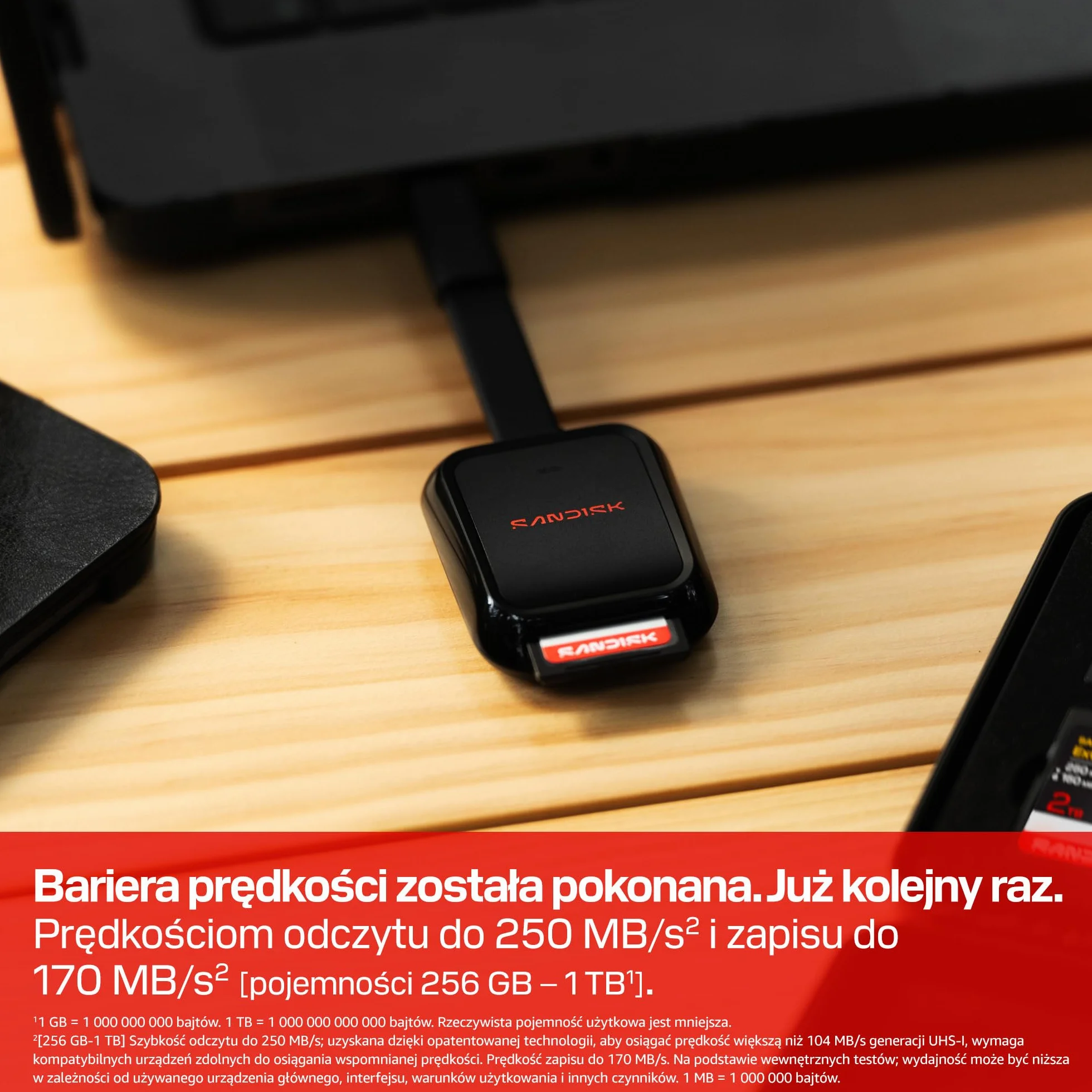 SANDISK Extreme PRO Karta SD UHS-I 256 GB U3 V30 4K UHD 250 MB/s odczyt 170 MB/s zapis