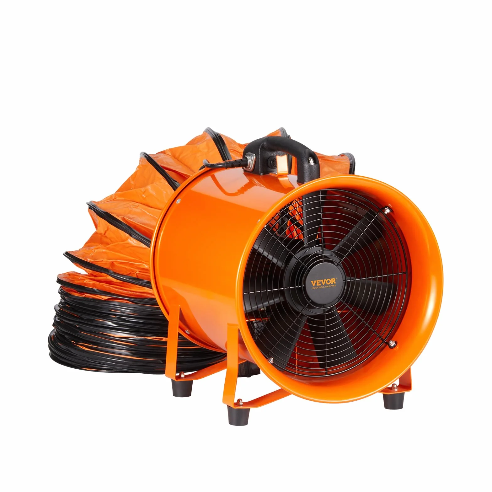 VEVOR Wentylator budowlany 255 W AC 1720 CFM dmuchawa osiowa z wężem 5 m