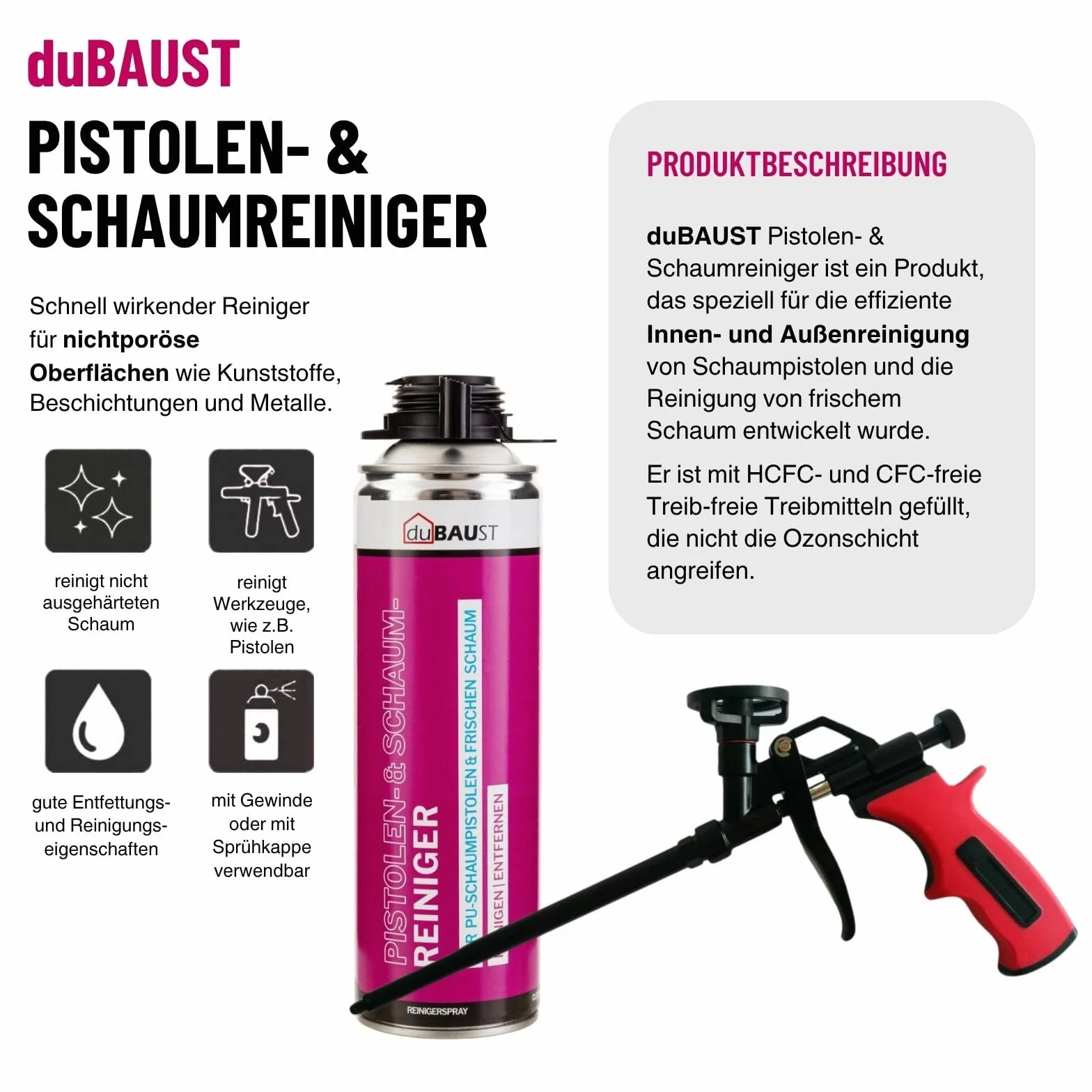 MSP24 Bauschaum Montageschaum Pistolenschaum Zestaw 750 ml Combis PU Dämmschaum o wysokiej izolacji akustycznej B2 (ze środkiem czyszczącym PRS24 500 ml + pistolet do pianki Business, 12x