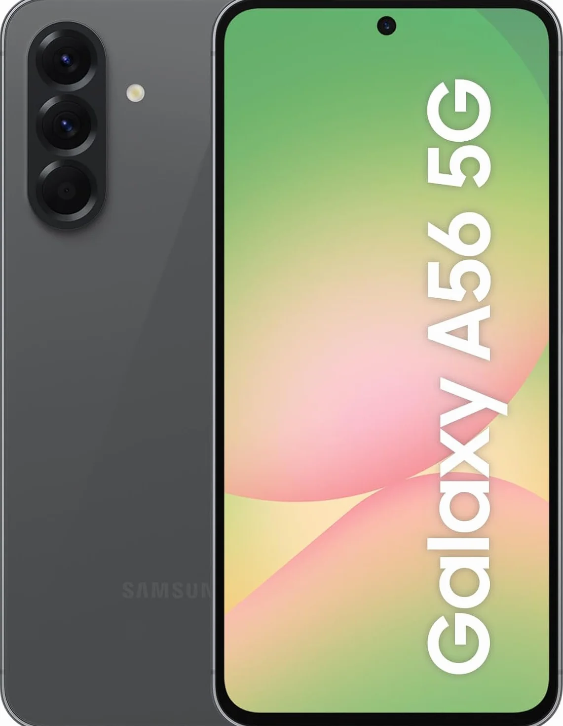 Samsung Smartfon Galaxy A56 5G AI bez umowy, bez simlocka AI telefon komórkowy z systemem Android, 8 GB RAM, 128 GB pamięci, aparat 50 MP, niesamowity grafit, 2,5 lat producenta