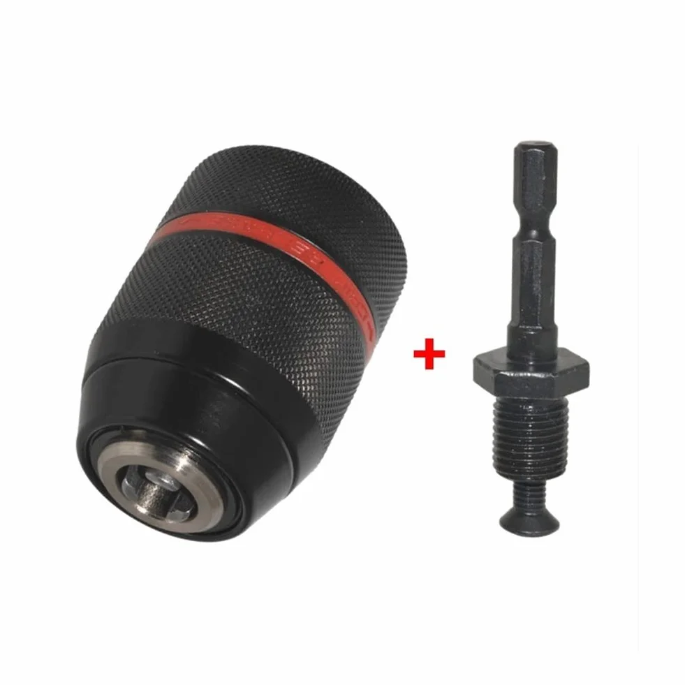 Metal Heavy Duty 1/2-20UNF 1.5~13mm uchwyt wiertarski bez klucza uchwyt sześciokątny/SDS/gniazdo kwadratowe żeńskie Adapter narzędzie sprzętowe uchwyt wiertarski (kolor: uchwyt i SDS Plus)