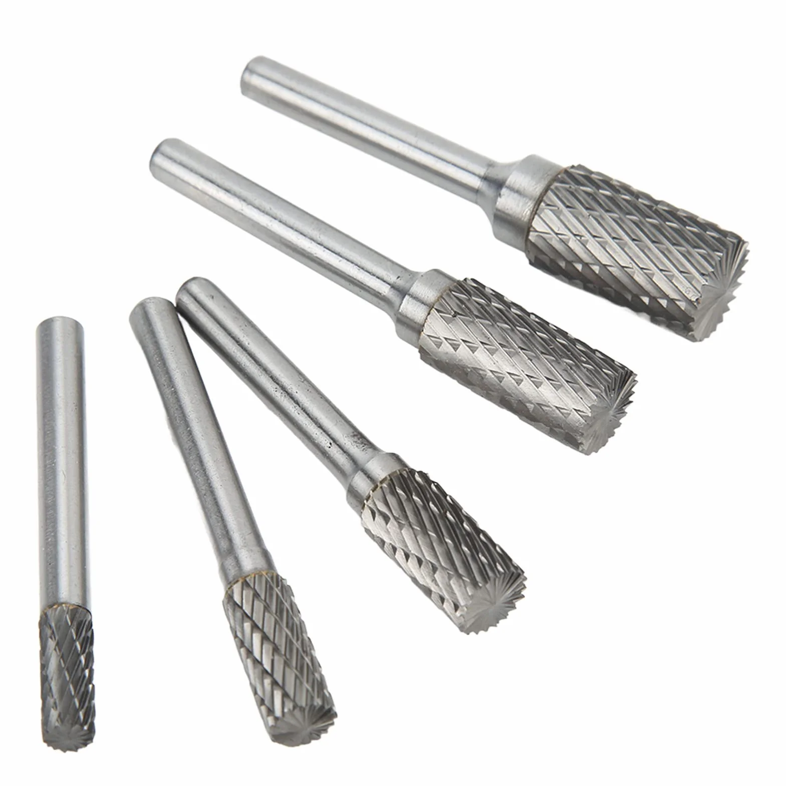 Zestaw żaren z węglików spiekanych o podwójnym cięciu |Trzpień 6 mm do obróbki metali/rzeźbienia w drewnie/tworzenia biżuterii |5-częściowy zestaw pilników obrotowych do