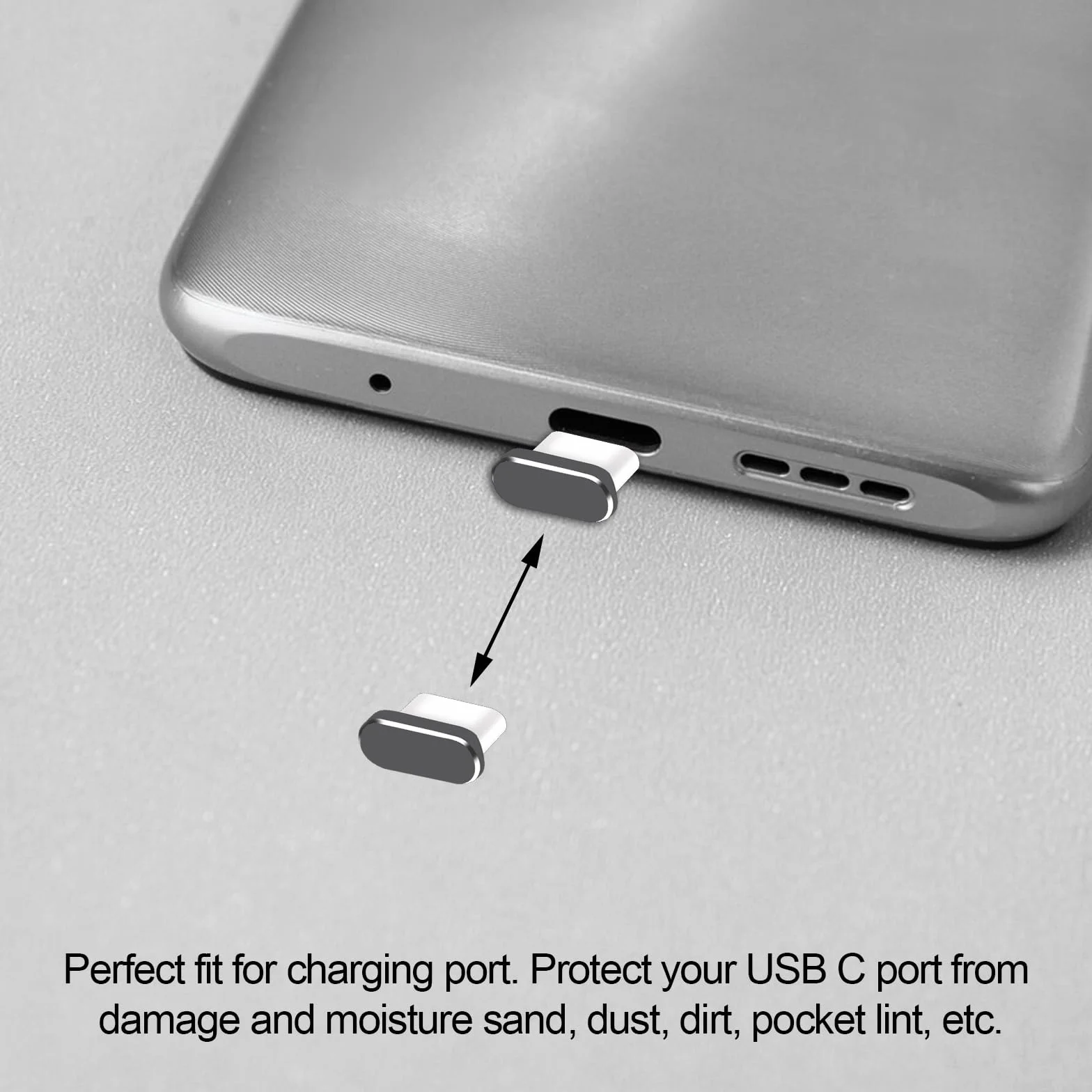 Zestaw ochrony USB C z osłonami przeciwpyłowymi, wkładami do gniazd słuchawkowych i szczotkami
