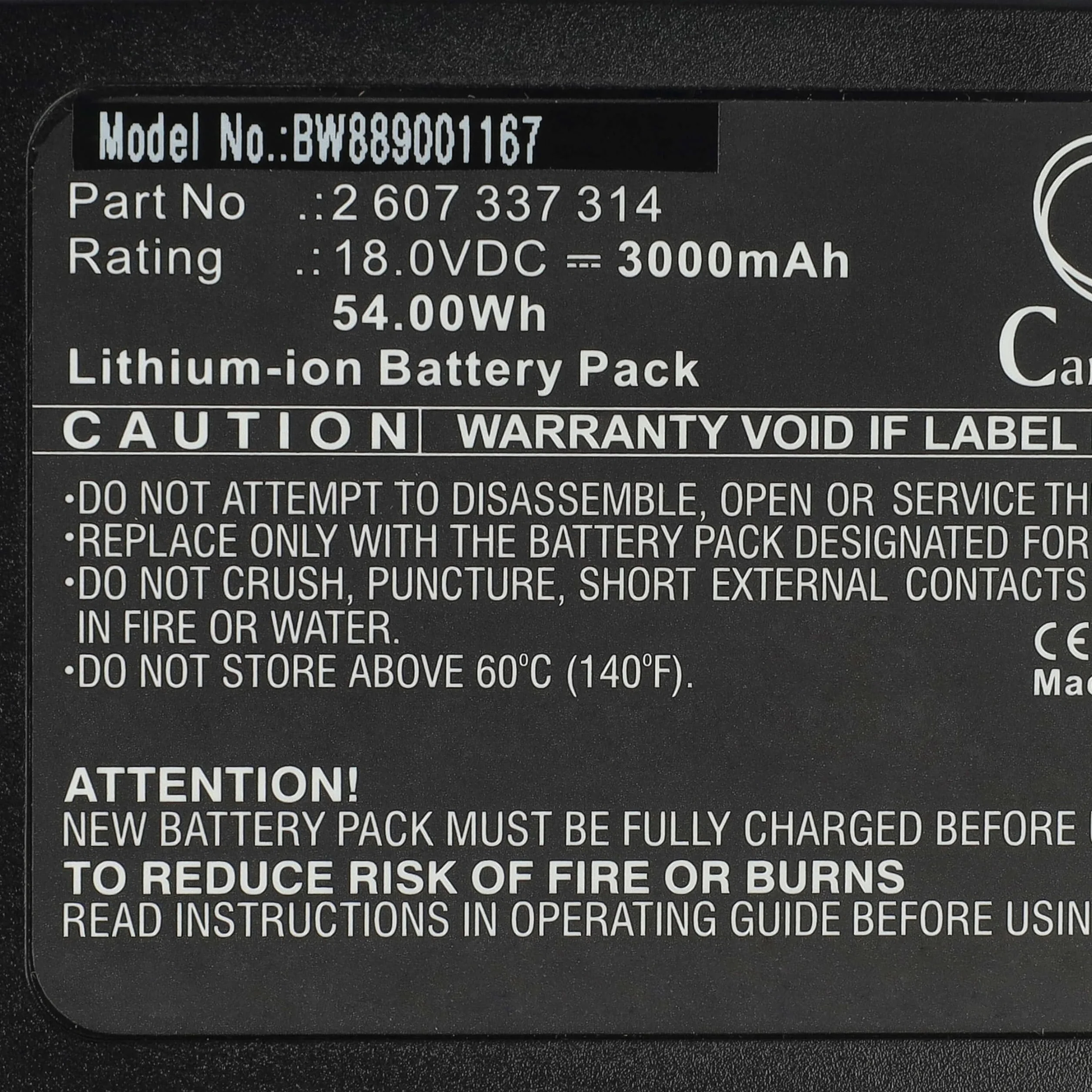 vhbw Akumulator kompatybilny z elektronarzędziami Bosch UniversalHedgeCut 18V-50, 18V-55 (3000 mAh, litowo-jonowy, 18 V)
