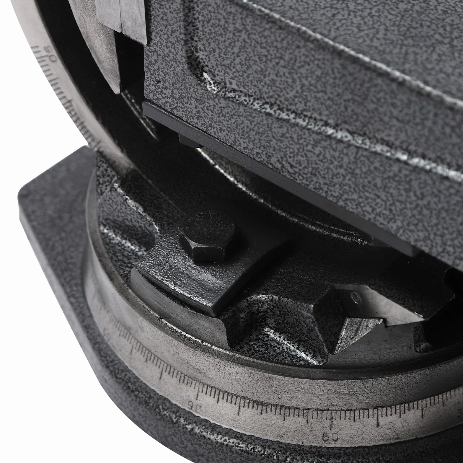 Imadło maszynowe, 2 osie, imadło do wiertarki z żeliwa, maks. szerokość zacisku: 125 mm, szerokość szczęk: 165 mm, obracany o 360°, kąt nachylenia 90°, stół roboczy do stołu krzyżowego, stół frezarski
