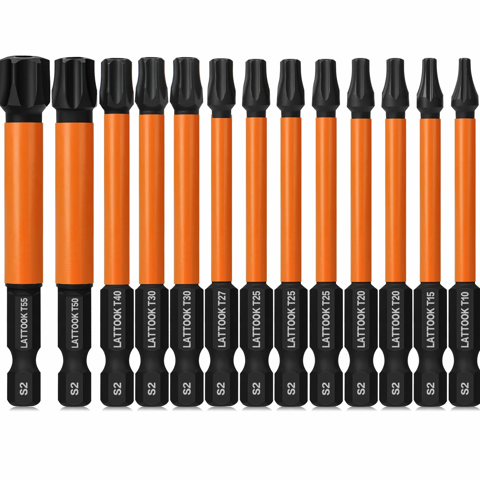 Zestaw bitów Torx Impact Torx, zestaw bitów Torx zabezpieczający przed manipulacją, stal magnetyczna S2, długość 3 cali, T10-T55