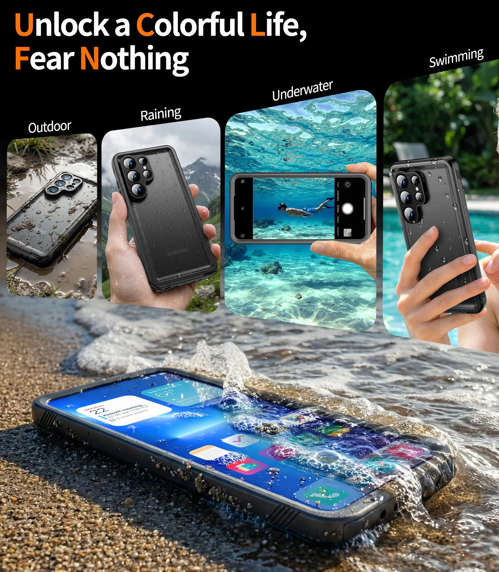 Cozycase Etui do iPhone 11 Wodoszczelne, Odporny na Upadki z 2m, Wojskowy Ochrony