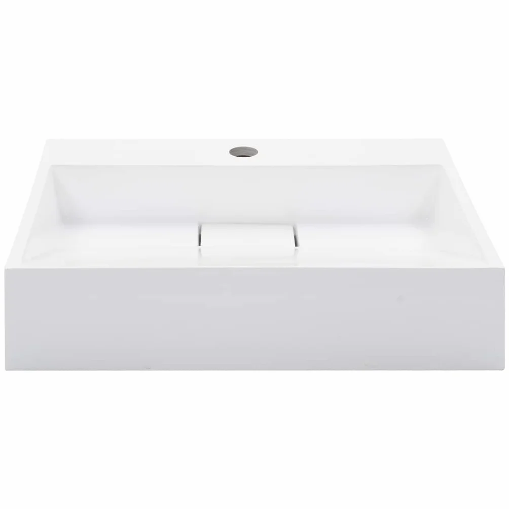 vidaXL Umywalka 50x38x13 cm Kompozyt Mineralny Marmurowy Biała