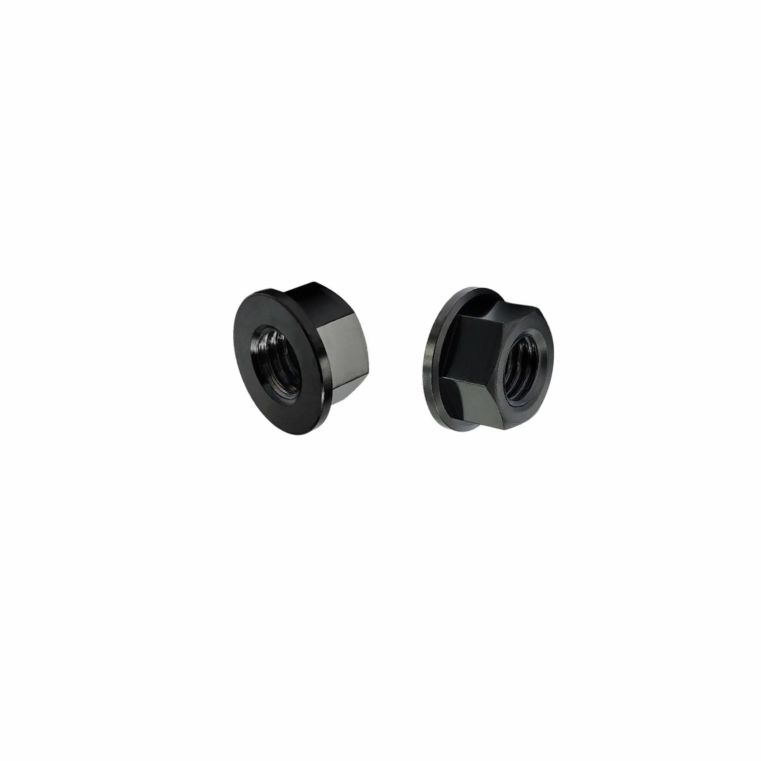 RISON tytanowa nakrętka kołnierzowa M12 x 1,25 mm, tytanowa nakrętka zębata, czarna, 6AL4 V, tytanowa nakrętka kołnierzowa do motocykla, 5 sztuk