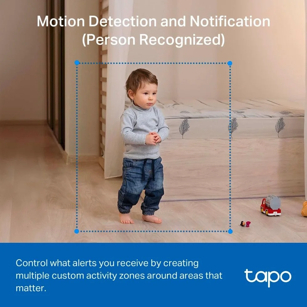 TP-Link Tapo C201 | Kamera Wi-Fi 2K do monitoringu wnętrz | Detekcja ruchu i dźwięku | Dwukierunkowe audio | Tryb nocny | Obsługa karty microSD do 512 GB | Kompatybilna z Alexa i Google Home