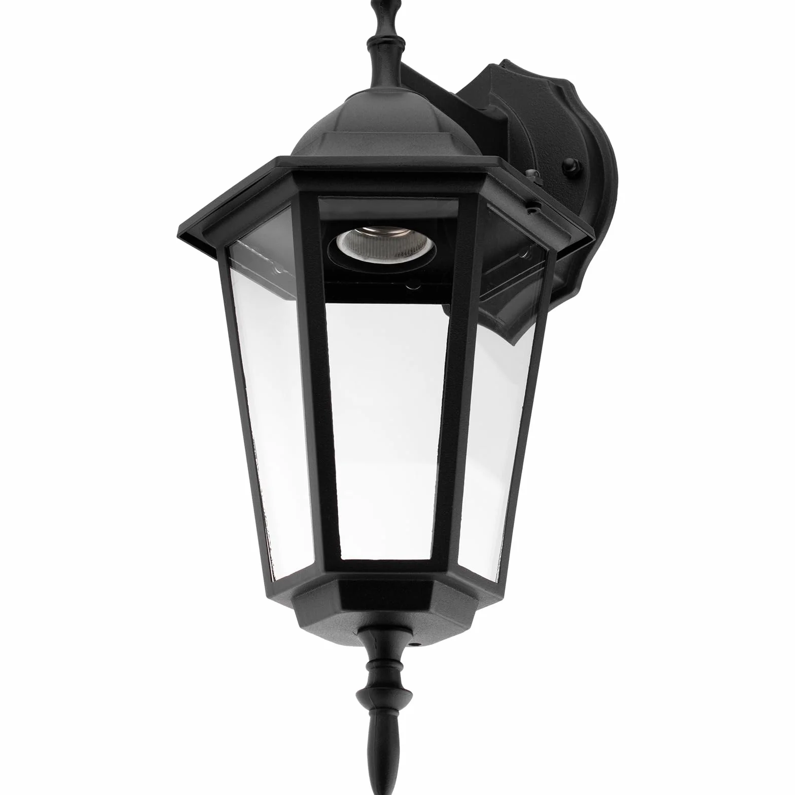 Lumiled Zewnętrzny kinkiet Vintage 230 V klasyczny Aluminiowy czarne szkło IP44 Wodoodporny E27 Ogrodowy Retro Lampa