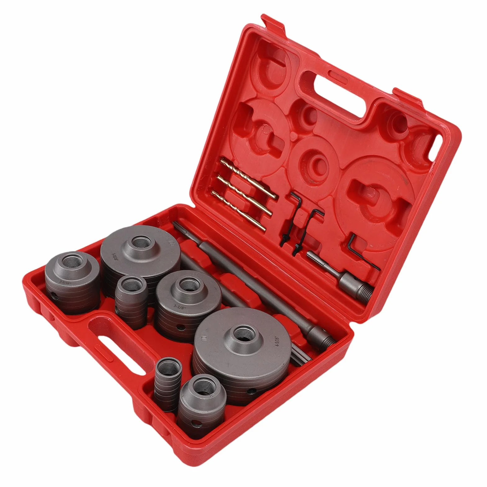 Jeffergarden Zestaw Otwornic do Betonu 7 szt. Zestaw Otwornic ze Stali Wolframowej 30 do 110 Mm z Chwytem SDS Plus Max Szybkozłącze Worek na pył Wiercenia w ścianach w Cegle Betonowej
