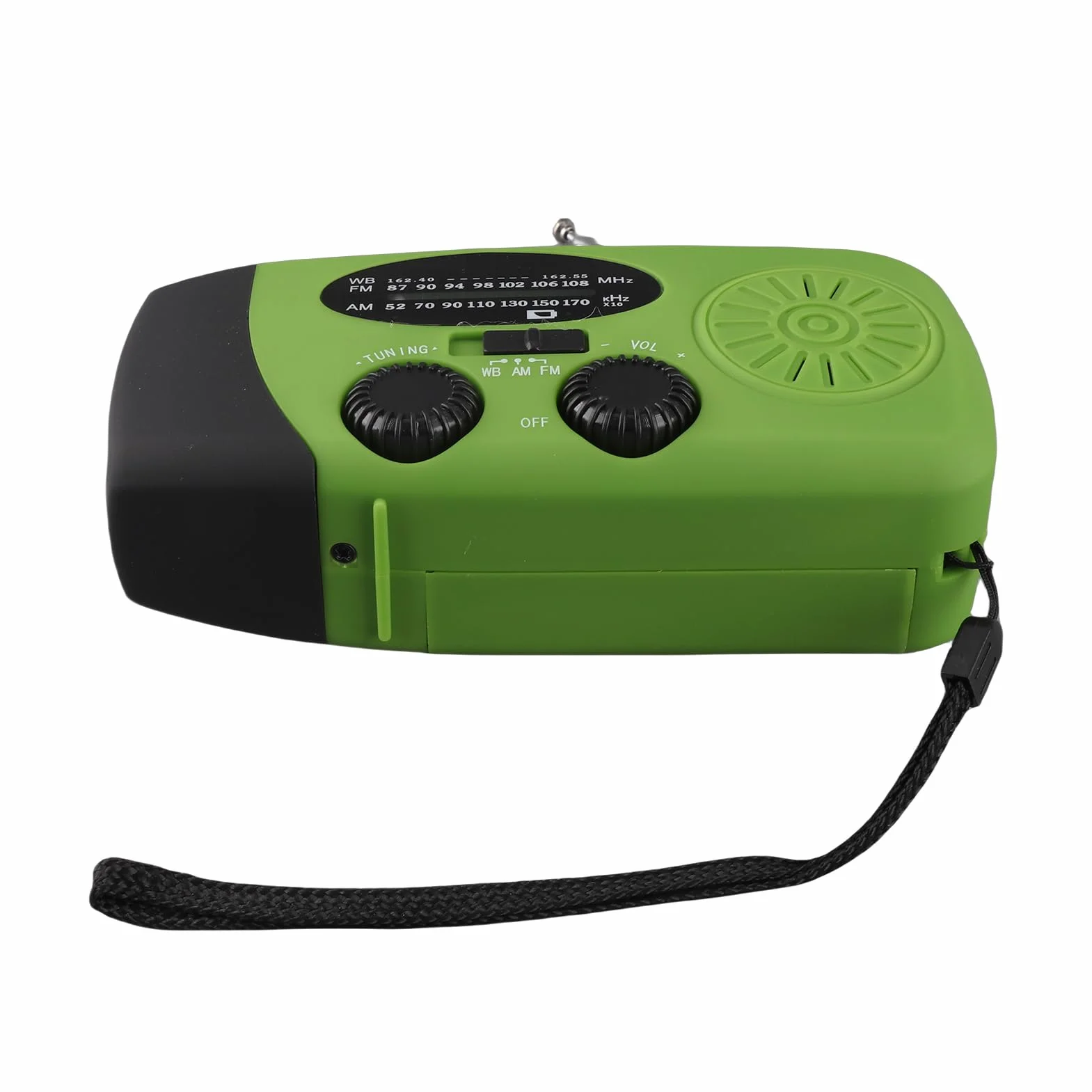 Radio solarne FM/AM/NOAA z latarką LED i powerbankiem 1000 mAh