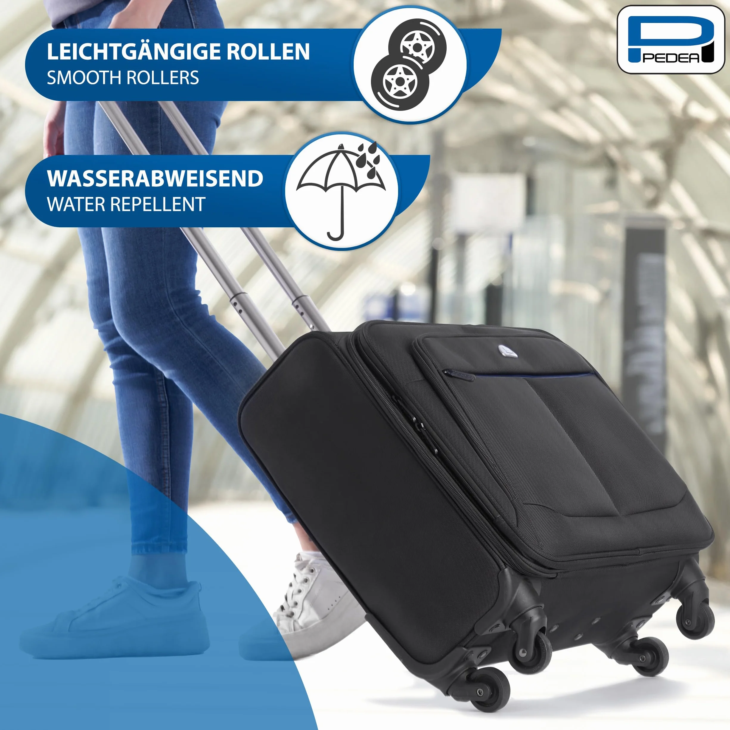 PEDEA Business Trolley Premium Plus walizka na laptopa 43,9 cm czarna