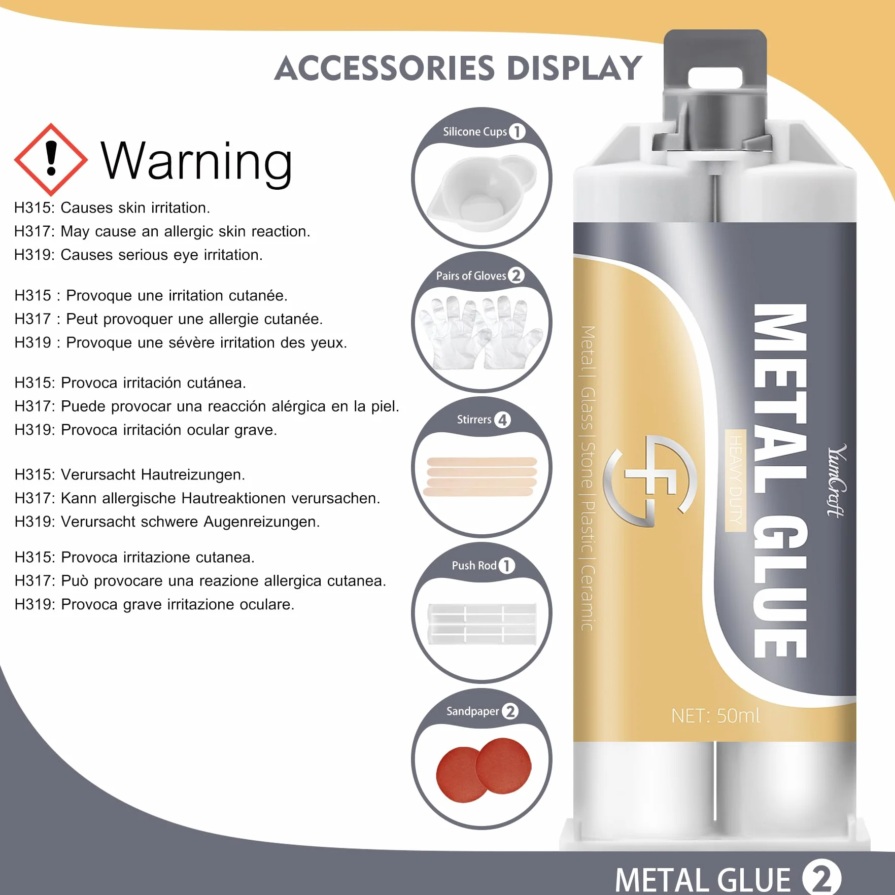 Klej do metalu 100 ml, klej do metalu, bardzo mocny – 2 K płynnego metalu, odporny na wysokie temperatury, nadaje się do naprawy pęknięć powierzchni, metalu, stali nierdzewnej, tworzywa sztucznego