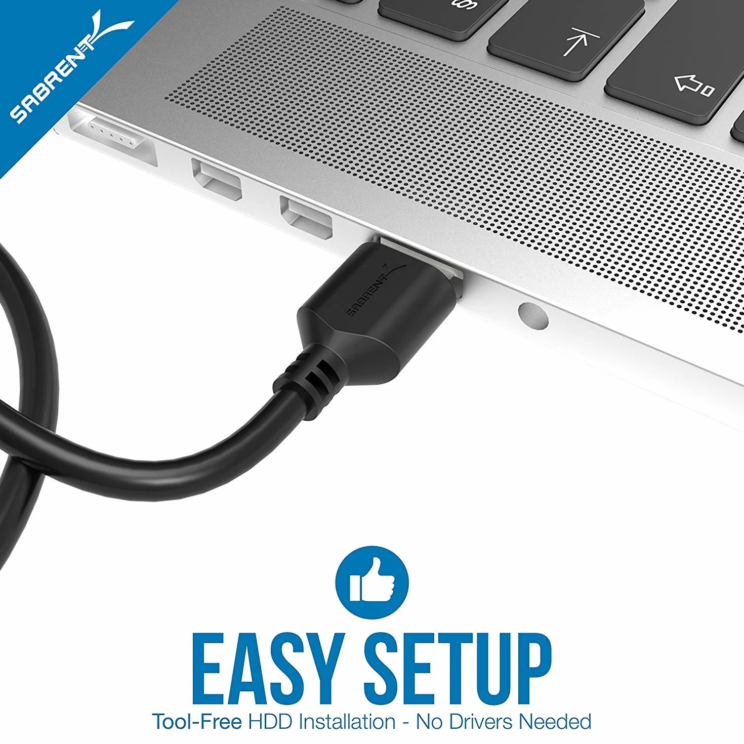 SABRENT szybki adapter dysku SSD USB-C 3.2 x 2, USB-C na SATA, 6.3 cm, konwerter kabli, obsługuje UASP SATA I II III, kompatybilny z wszystkimi 2,5 SAT