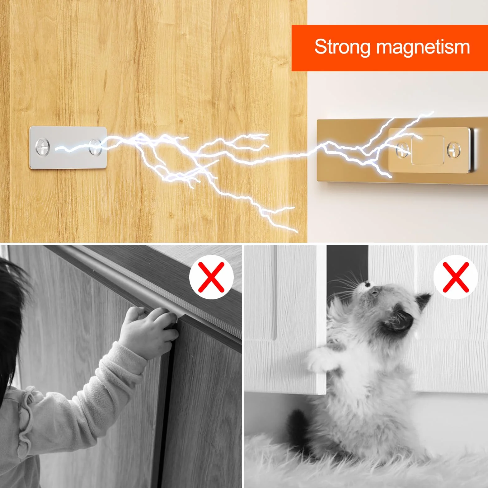 Frevoitna 10 sztuk zatrzasków magnetycznych do szafy