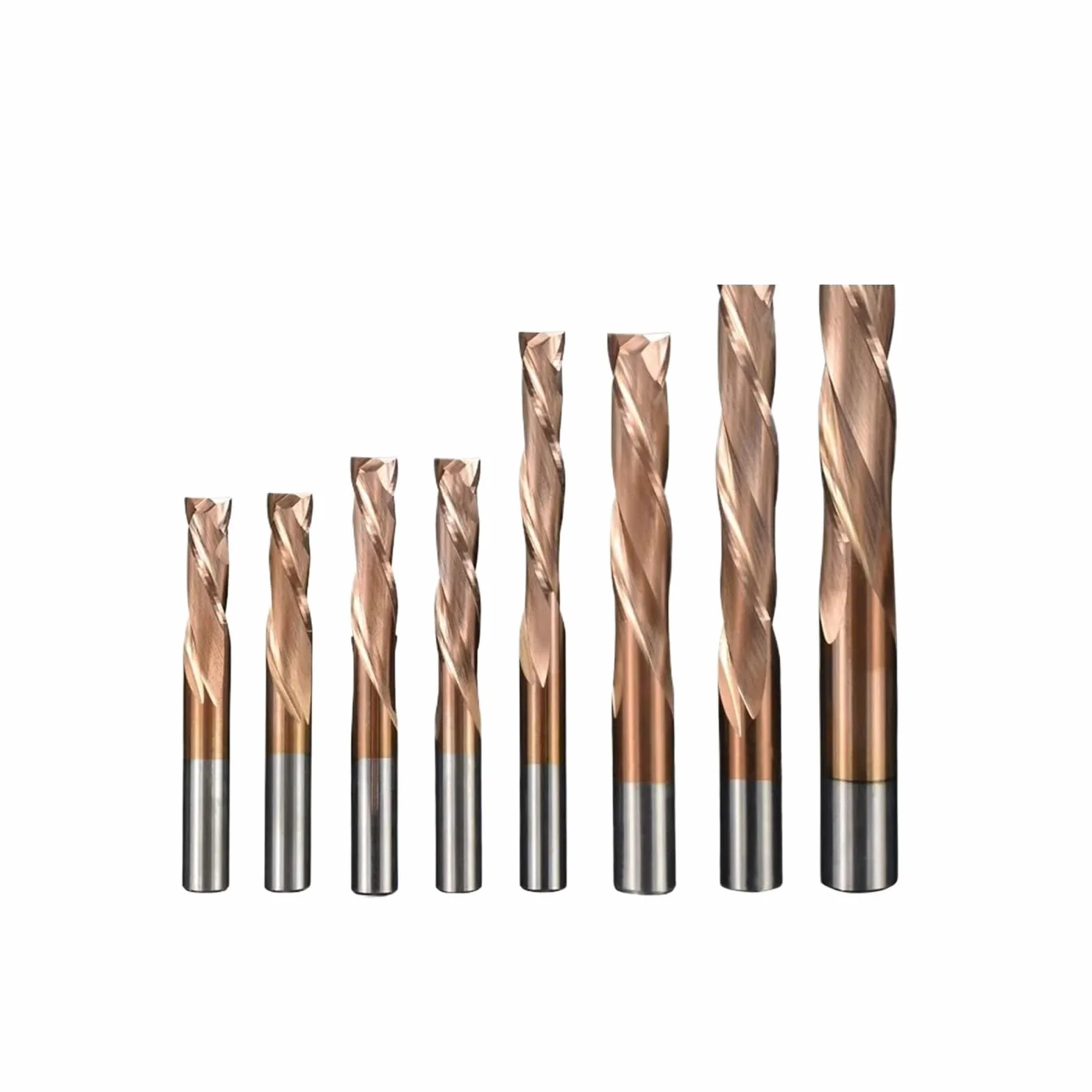 1 szt. Frez górny i dolny 3,175/4/5/6/8mm Shank CNC Router Bit TiCN powlekany 2-ostrzowy frez z węglika spiekanego Frezowanie drewna(8x8x45x95L)
