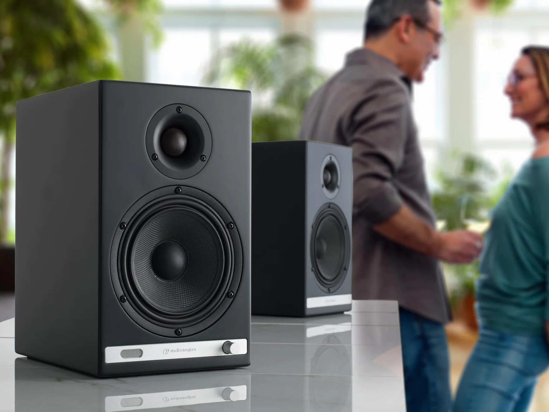Audioengine HD6 Bezprzewodowe głośniki Bluetooth 150 W aptX-HD Czarny