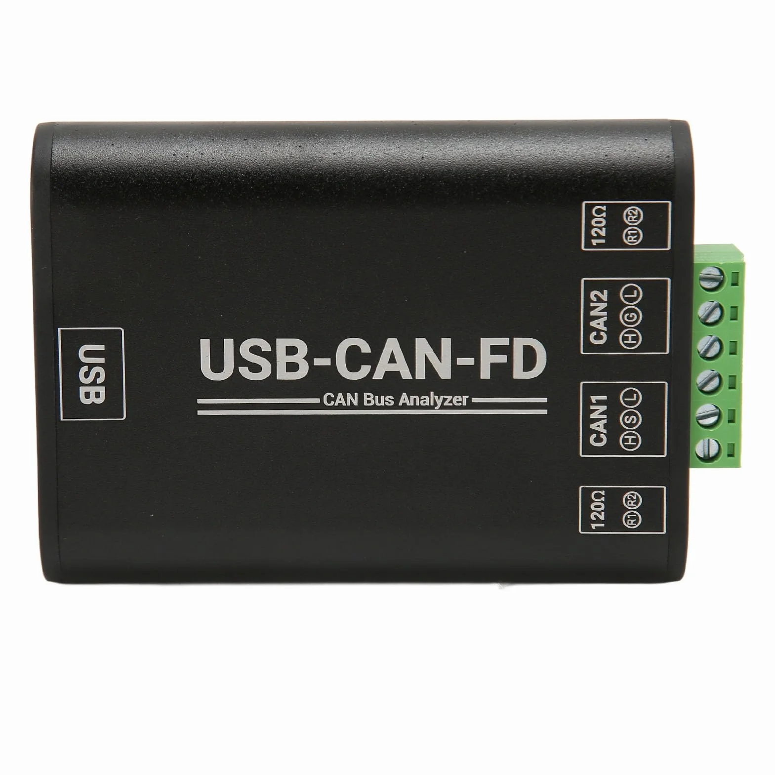 Przemysłowy Konwerter USB na CAN FD do zastosowań Związanych z Monitorowaniem i Sterowaniem Obsługa Dwóch Protokołów Trwałe Aluminium 96 X 104 X 25 Mm