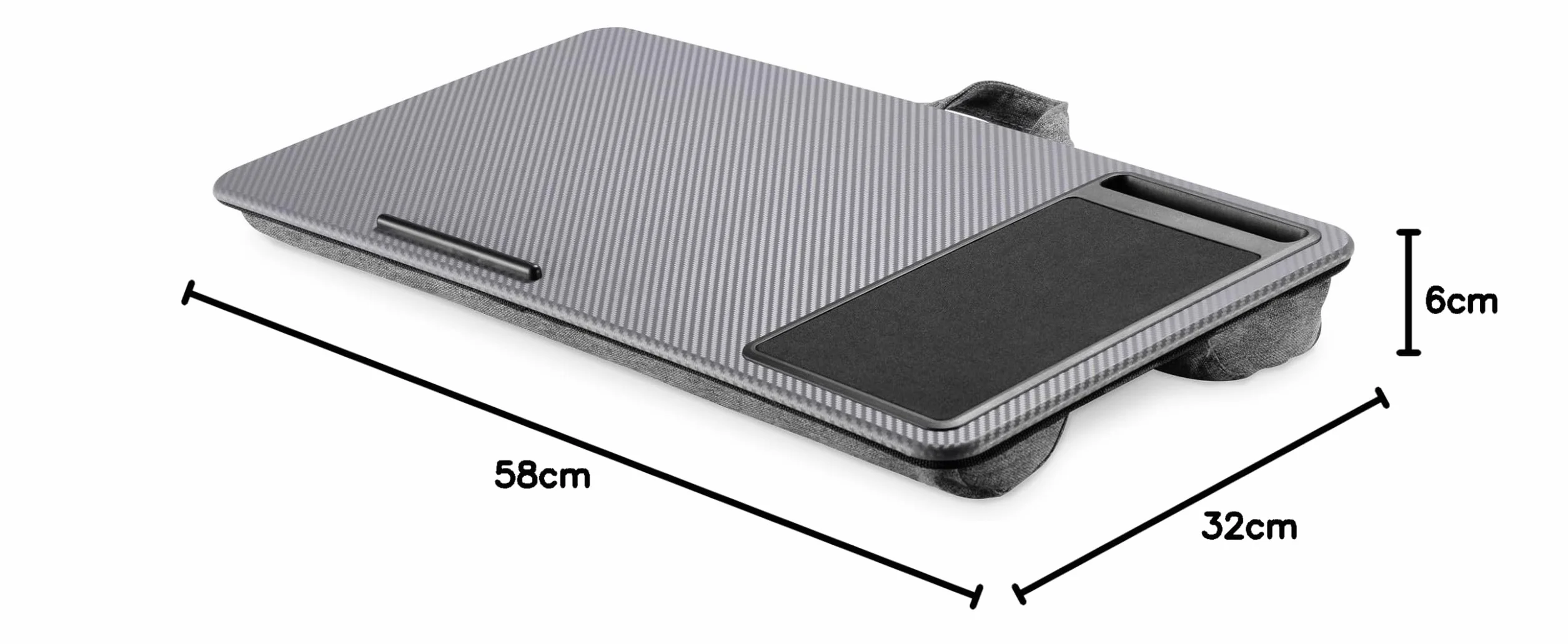 DIGITUS Poduszka pod laptopa z uchwytem na smartfona i podkładką pod mysz 17" szara