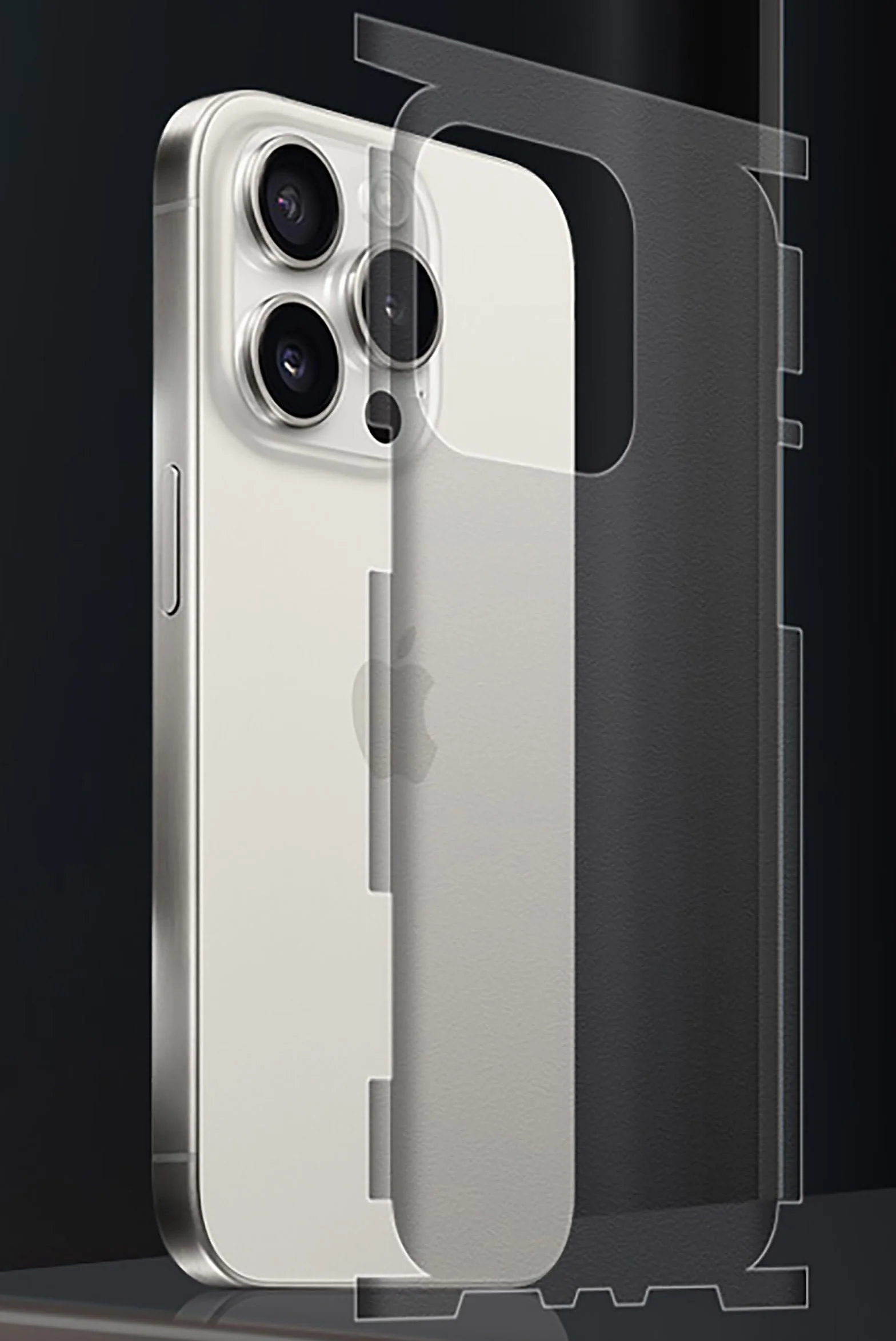 2 sztuki osłony tylnej do iPhone 15 Plus, folia ochronna TPU, matowa tekstura, przezroczysta