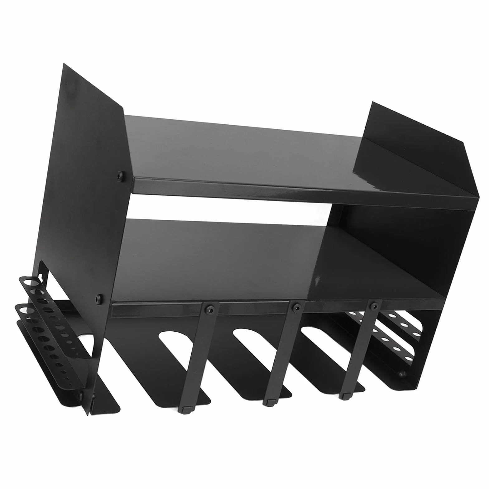 Generic Stojak do Przechowywania Elektronarzędzi Montowany na ścianie Organizer na Elektronarzędzia Kompaktowy, z 4 Miejscami do Przechowywania (BLACK)